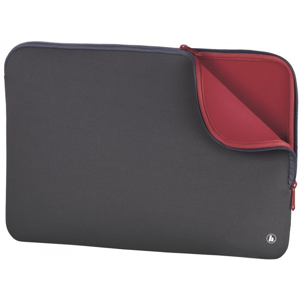 Hama Notebook-Rucksack Hama Laptop-Sleeve 13,3" grau/rot für Laptops. (Gepolstertes Neopren-Sleeve für 13,3" Laptops)