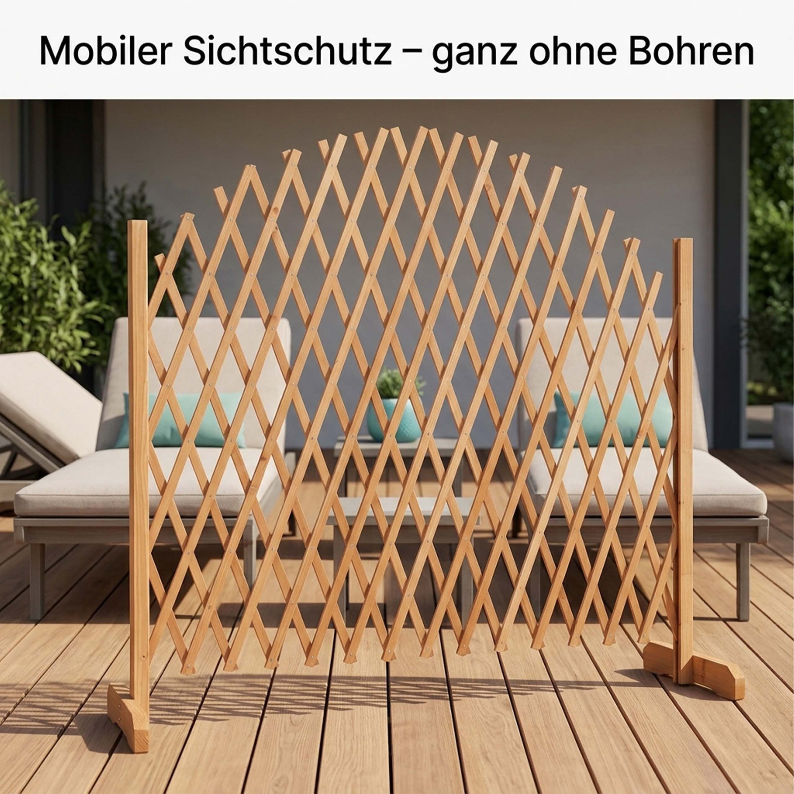 relaxdays Rankgitter Holz ausziehbar, 1 St. – Bild 5 von 5