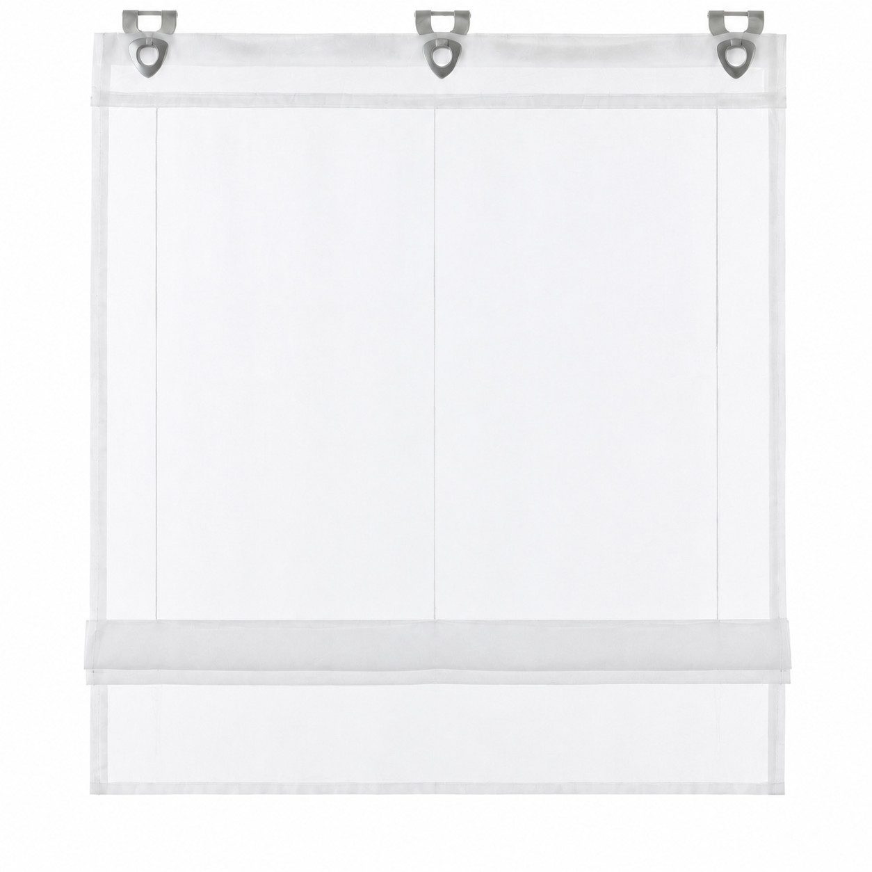 Delien Raffrollo Hanna transparentes Voile Raffgardine, unifarben, modern elegant, mit Hakenaufhängung, ohneBohren, freihängend, Voile Ösenrollo Unifarbige für Küche Wohnzimmer Schlafzimmer