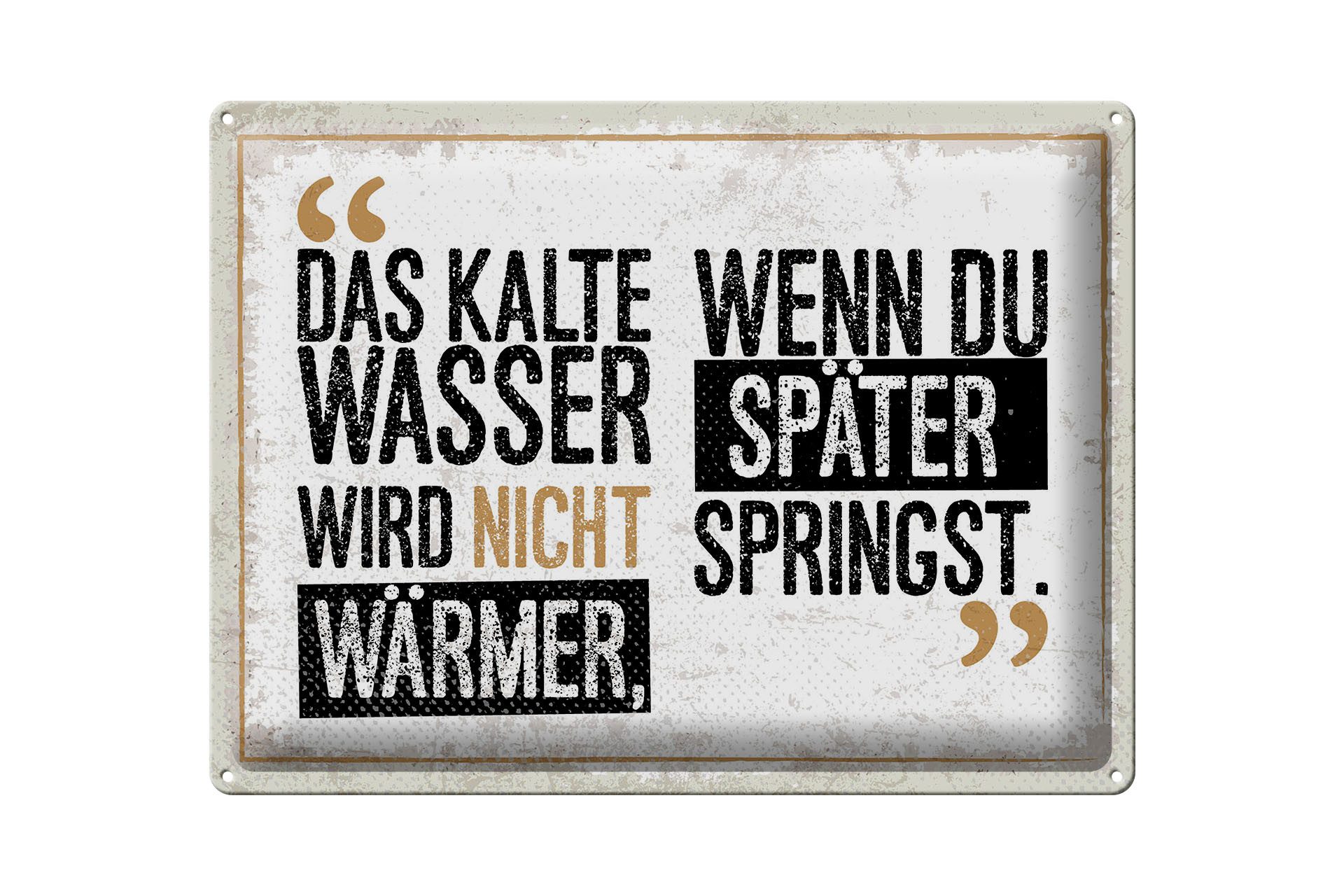 Das Kalte Wasser Wird Nicht Wärmer Wenn Du Später Springst