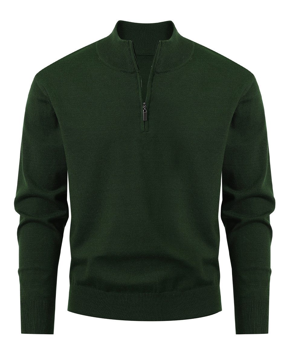 Allthemen Strickpullover Herren Strickpullover mit Halbkragen lockere Passform Freizeit Winter