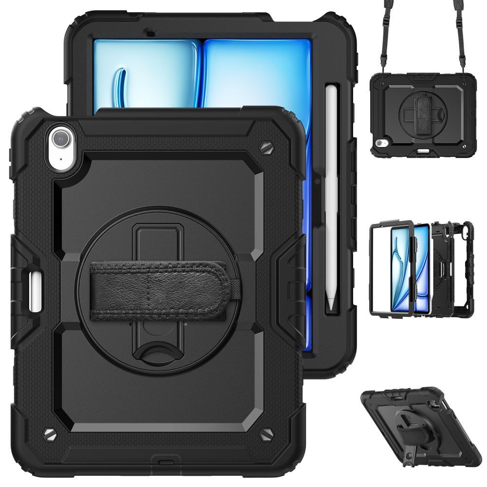 TECH PROTECT Tablet-Hülle Rundumschutzhülle Standhülle Tragehülle 11 Zoll, Rundumschutz, drehbarer Ständer, Handschlaufe