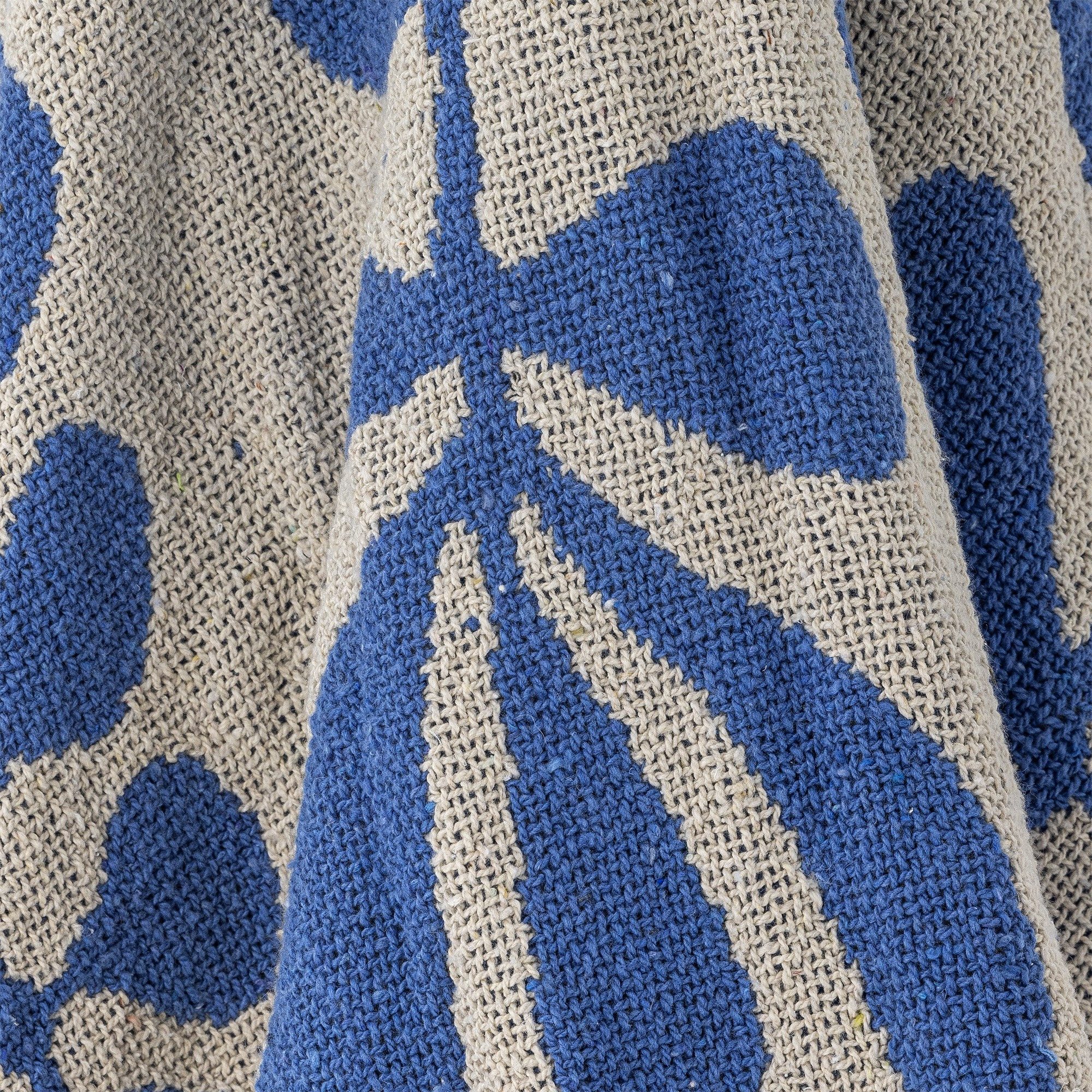 Wohndecke Bloomingville Nevine Decke, Blue, 160 x 130 cm, Bloomingville