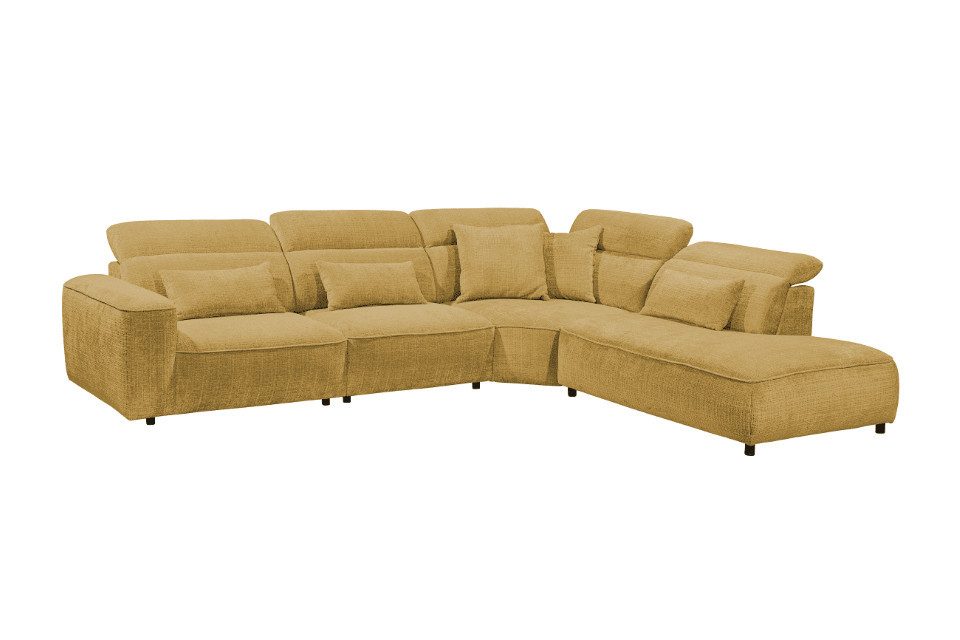ED EXCITING DESIGN Ecksofa Mansfield, mit verstellbaren Kopflehnen
