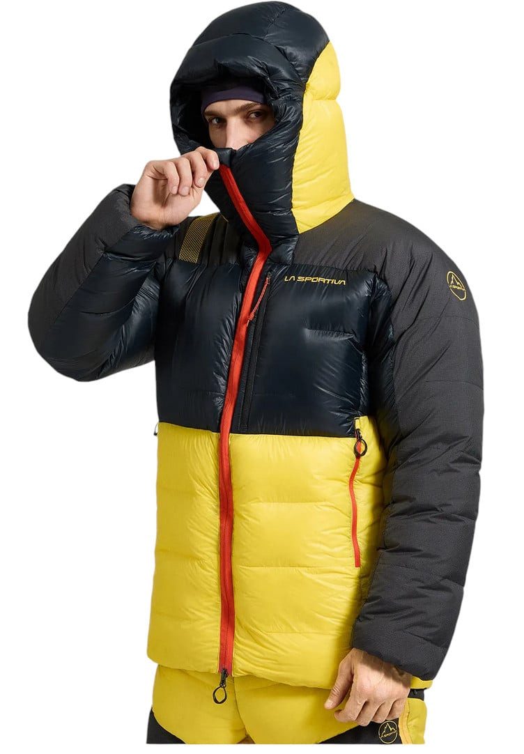 La Sportiva Winterjacke Olympus Tech Down Parka (Bergsteigen, Wärmeisolierung) schwarz/gelb