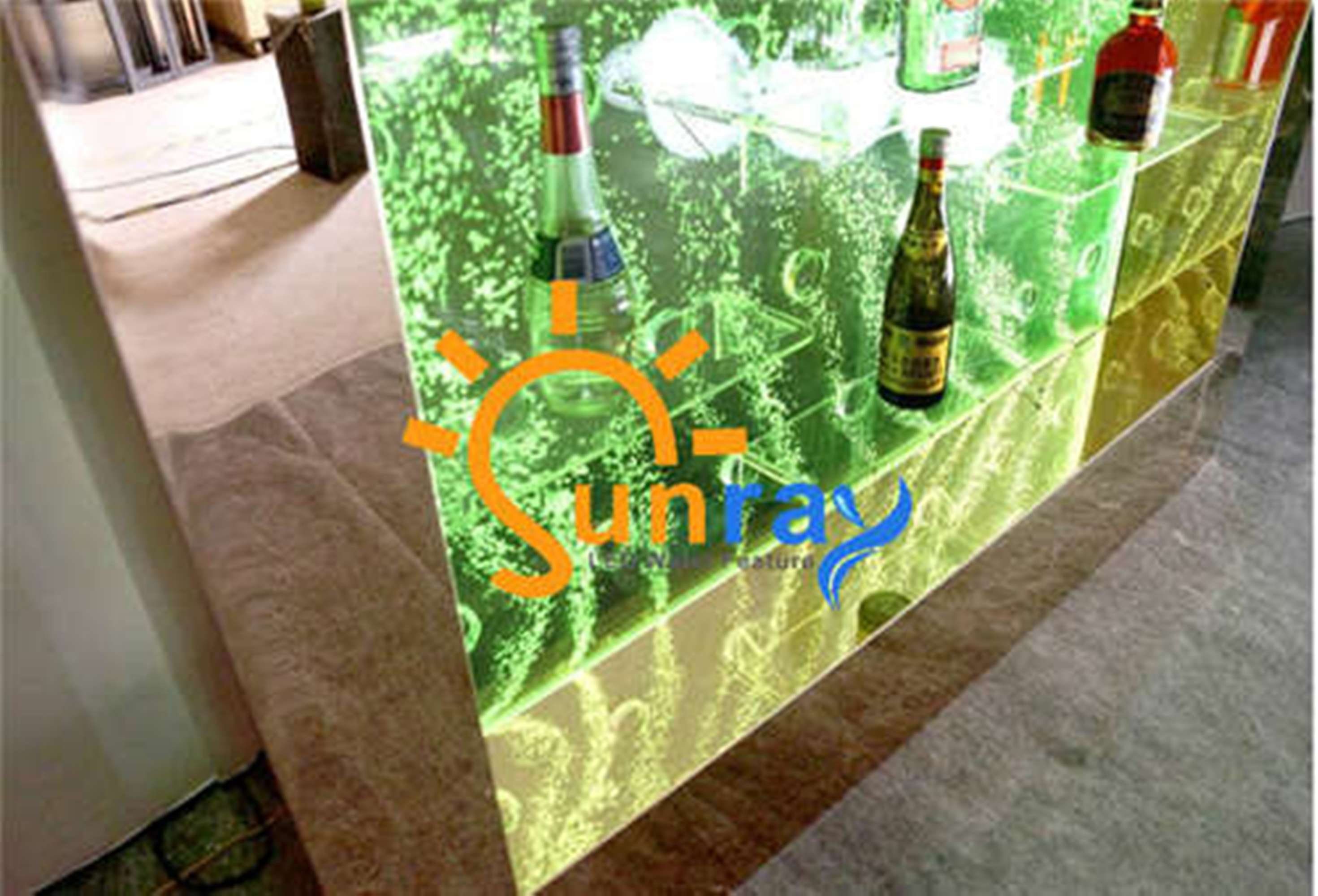 JVmoebel Wandregal, LED Glas Wand Schrank Wasser Regal Ausgefallene Regale Wände Bar