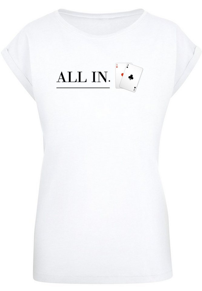 F4NT4STIC T-Shirt Poker All In Karten Print, Sehr weicher Baumwollstoff mit  hohem Tragekomfort