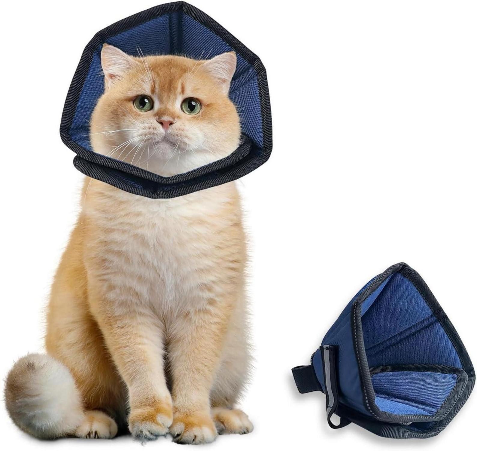 Schutzkragen Weiche Halskrause für Katzen nach Operation, verstellbarer