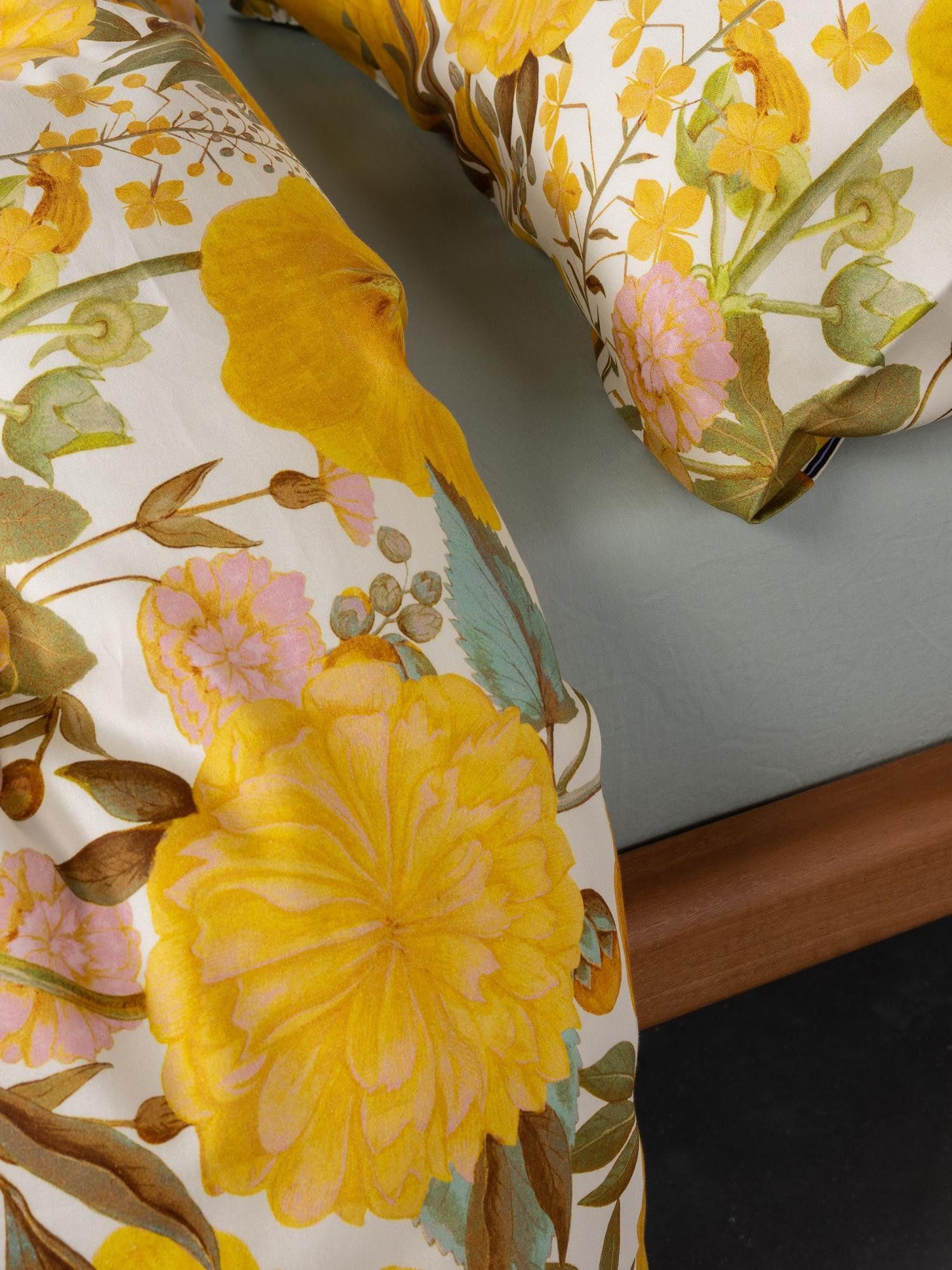 Essenza Bettwäsche Florentien, Satin, 3 teilig, mit floralem Muster