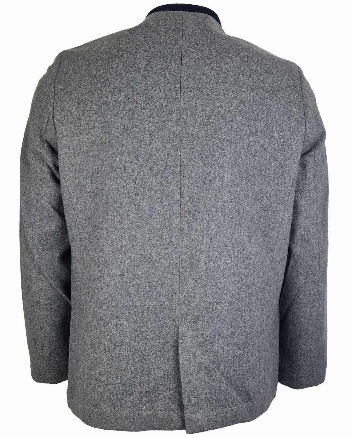 Maddox Trachtenstrickjacke Trachtenjacke Janker 'Erlach', Grau Blau