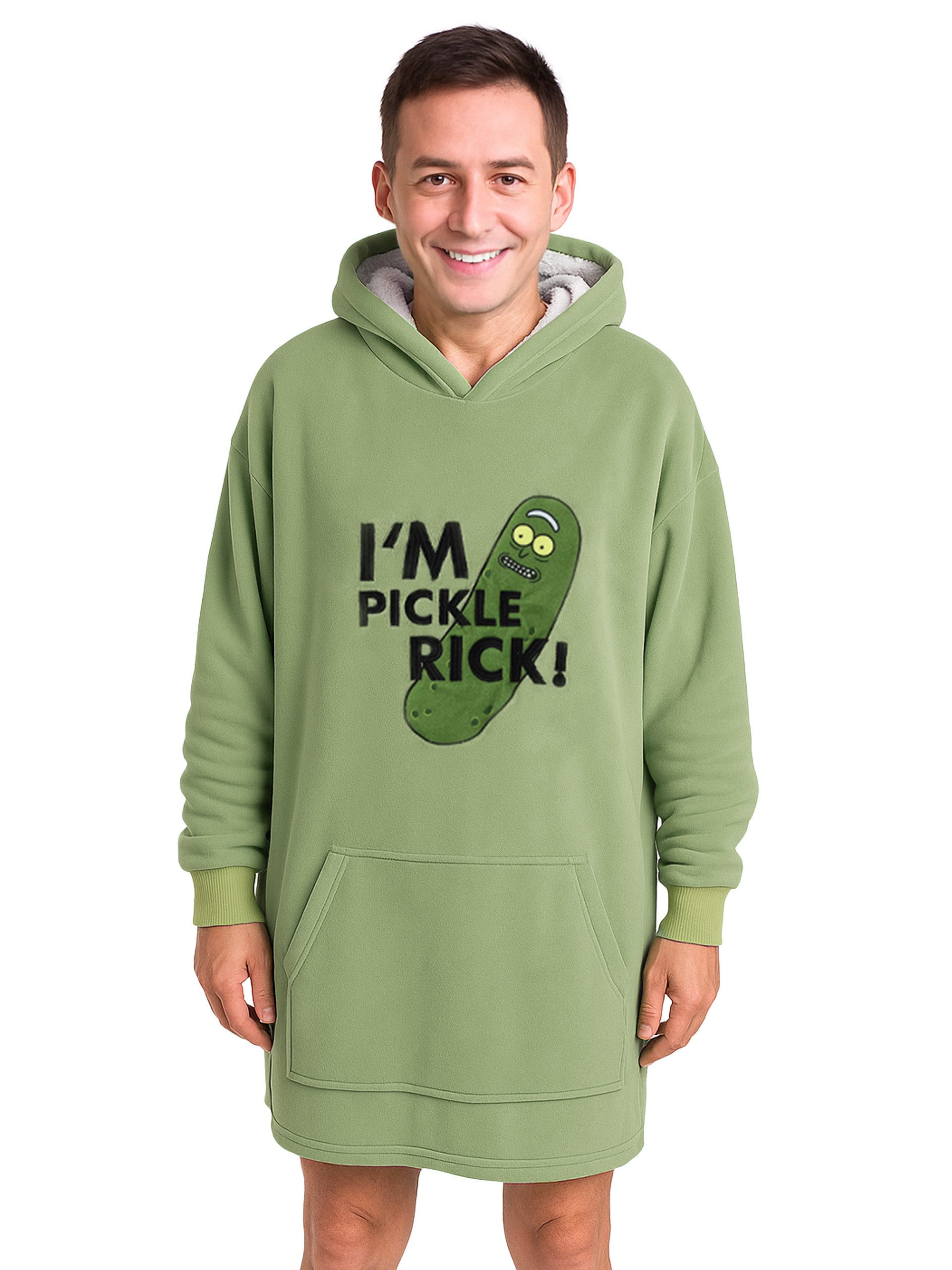 United Labels® Kapuzenpullover Rick and Morty Oversize Cozy Hoodie Pickle Rick Kuschelpullover