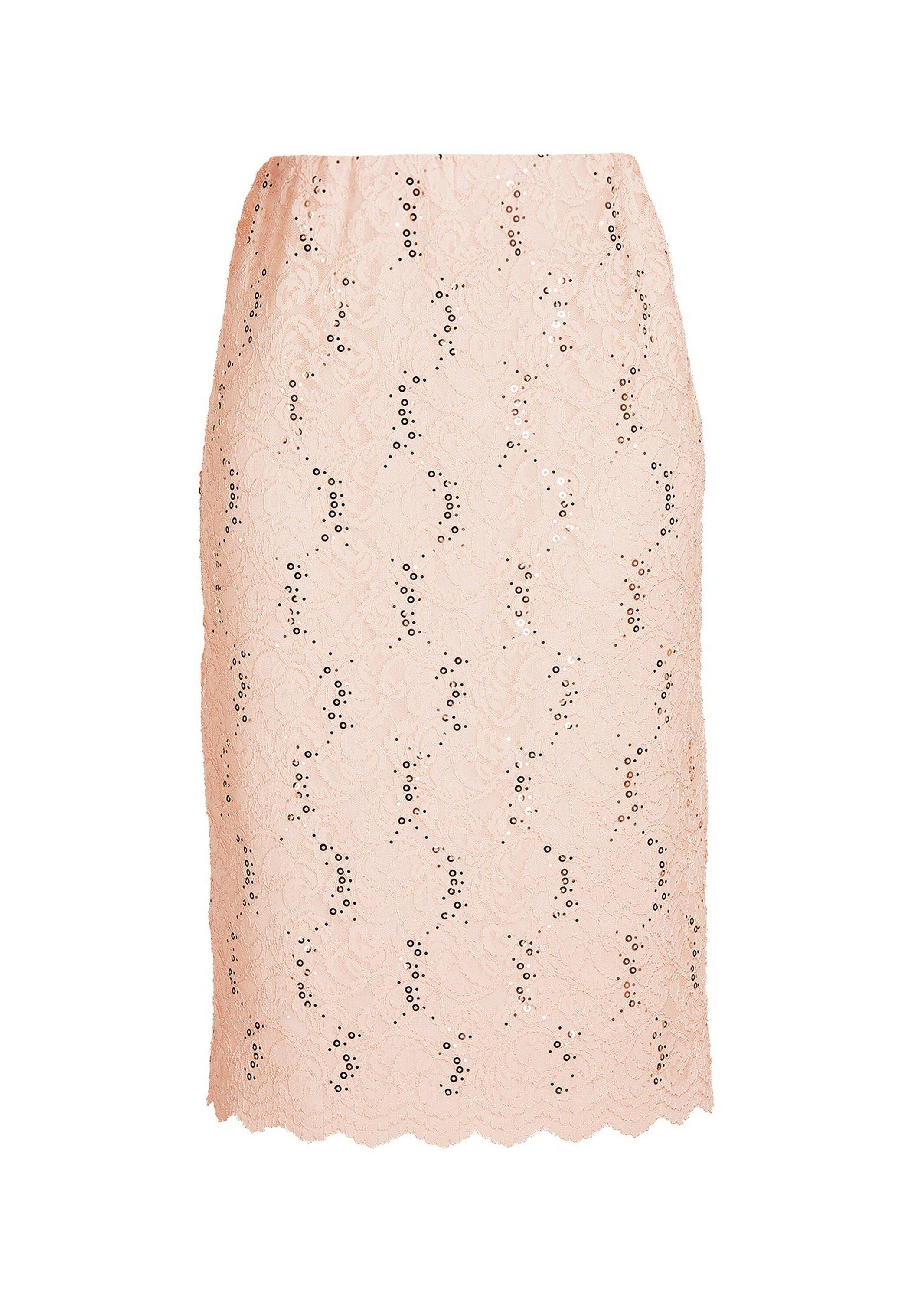 GOLDNER Bleistiftrock Kurzgröße: Schicker Rock aus elastischer Spitze