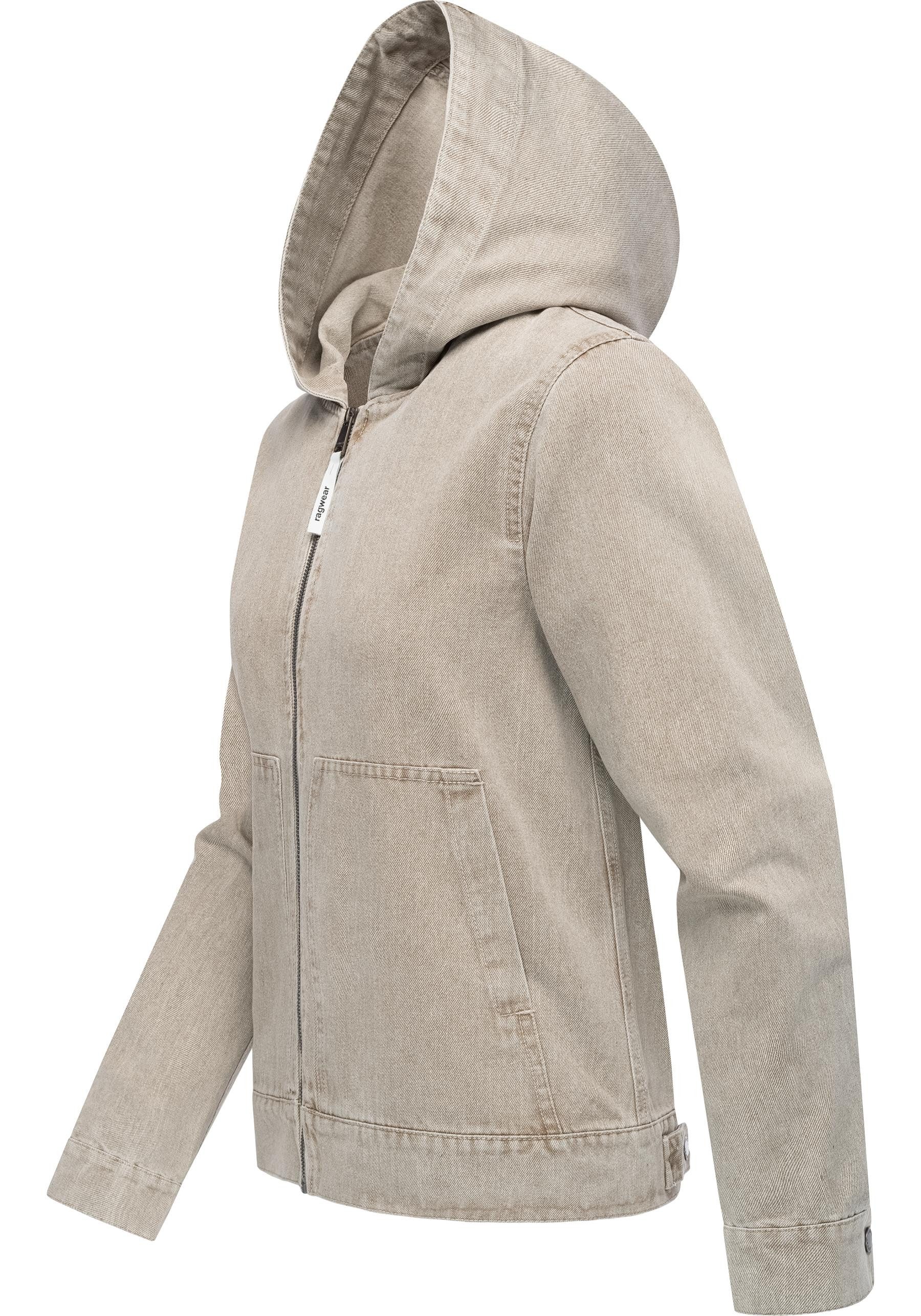 Ragwear Jeansjacke "Lerris Denim", mit Kapuze, Leichte Übergangsjacke in De günstig online kaufen