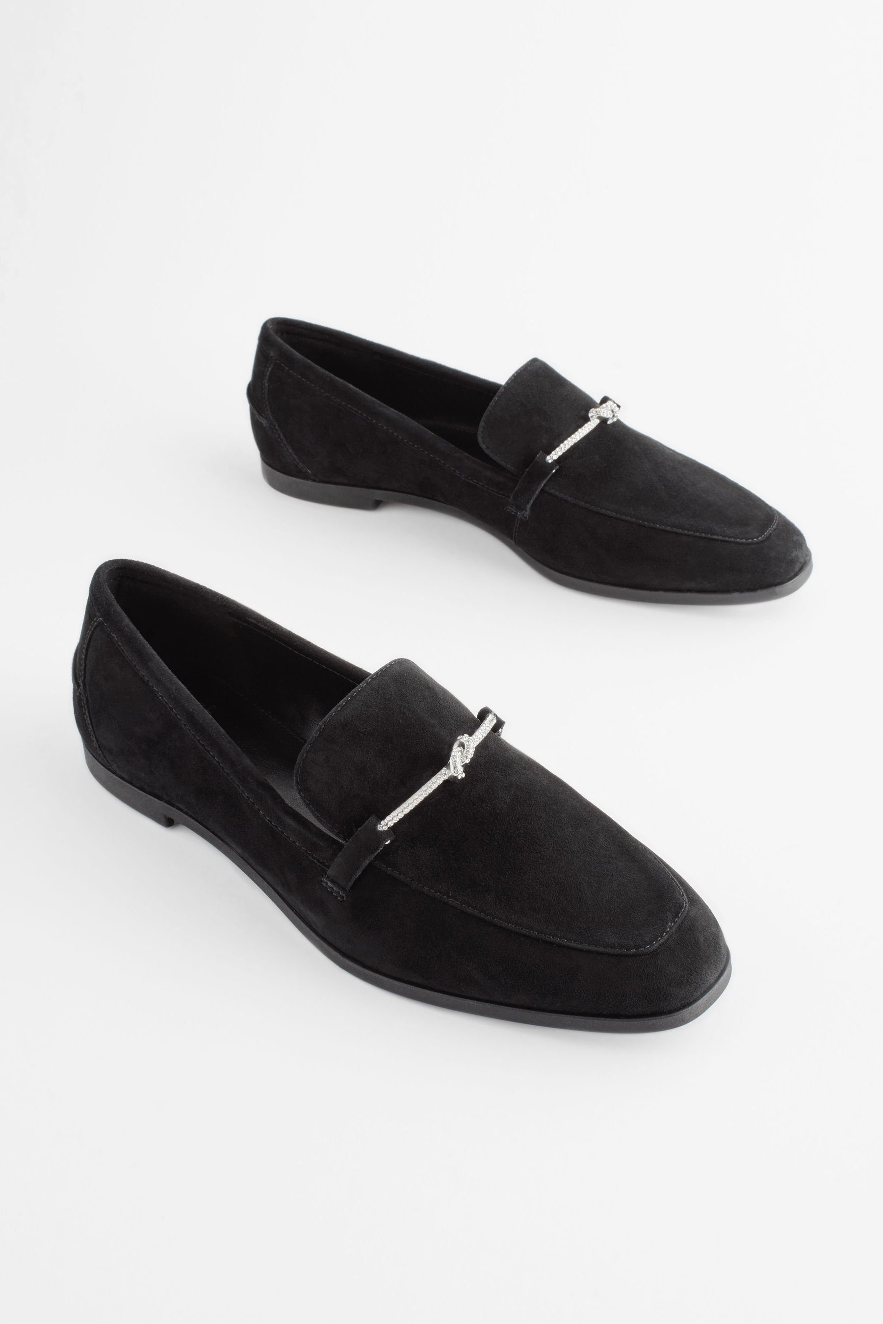 Knotendetails Comfort® (1-tlg) Forever Black/Silver Loafer mit Next Lederslipper