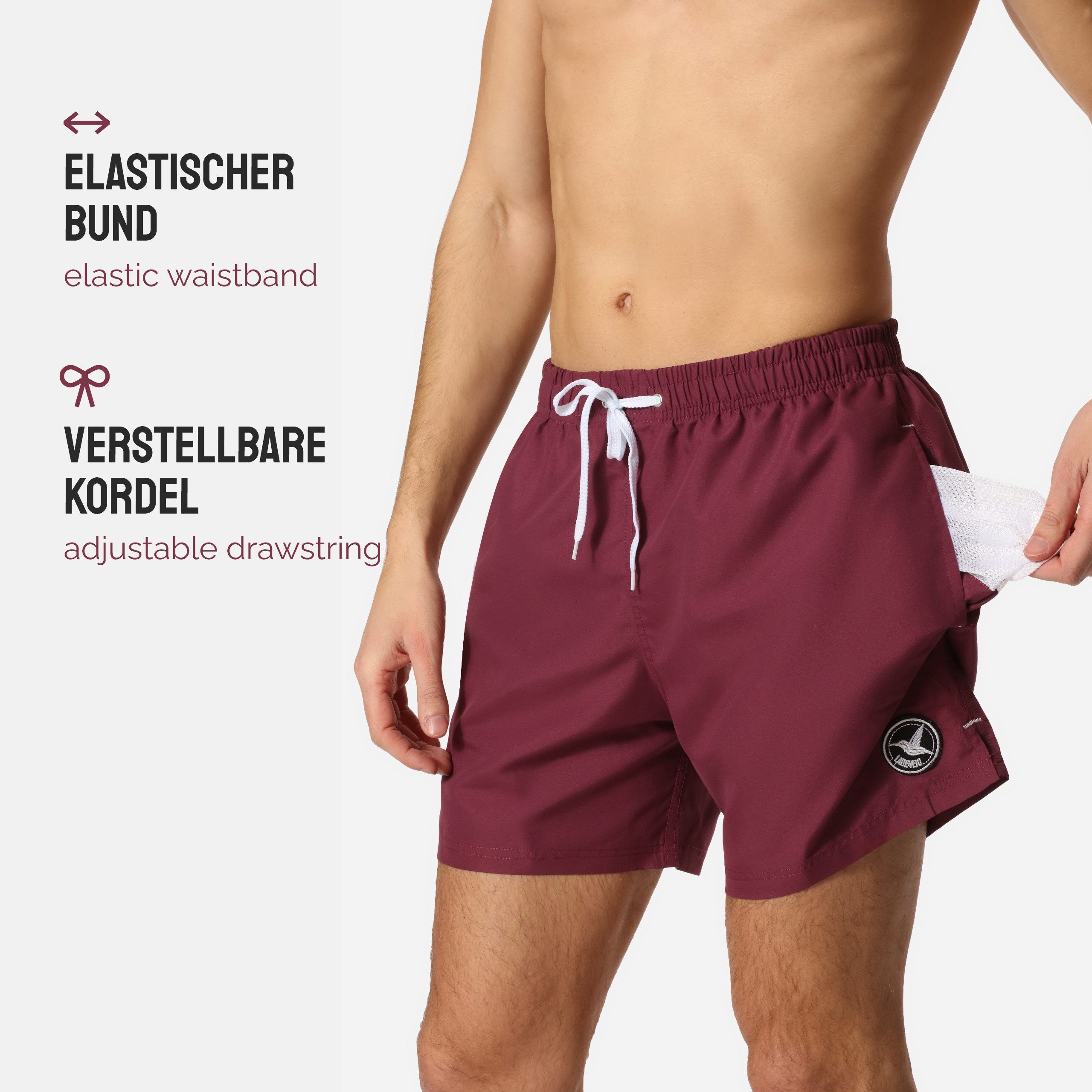 Ladeheid Badeshorts Herren Badehose Boardshorts Beachshorts Schwimmhose LA40-198 – Bild 3 von 5