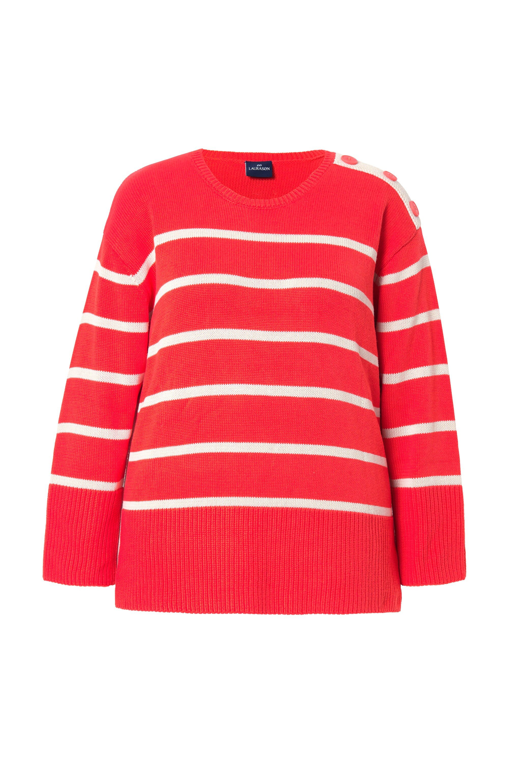 Laurasøn Strickpullover Ringel Strickpullover Langarm Rundhals günstig online kaufen