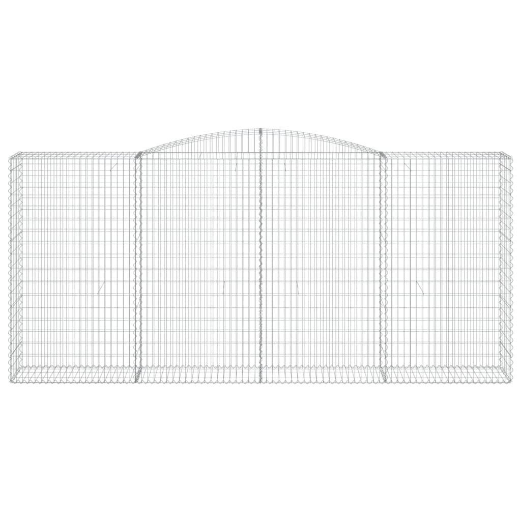 vidaXL Blumentopf Gabione mit Hochbogen 400x50x180/200 cm Verzinktes Eisen (1 St)