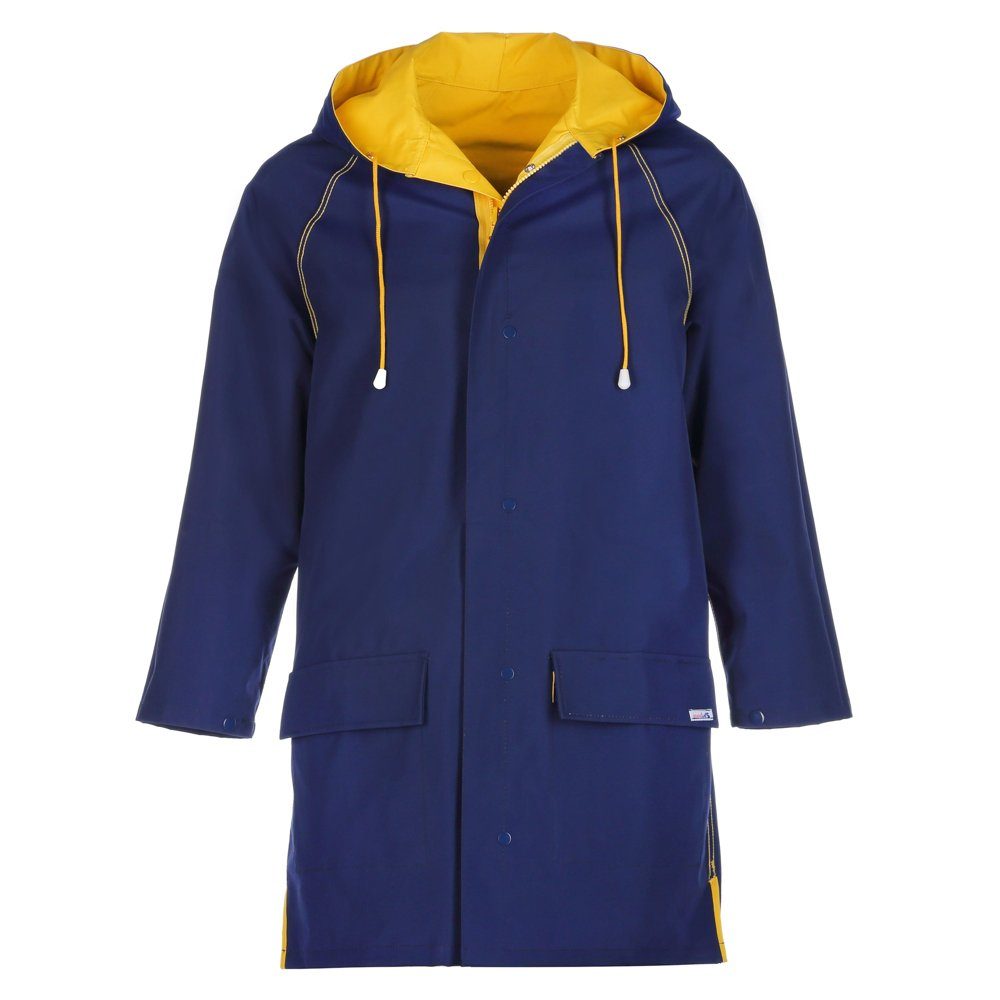 FRIESEN Friesennerz Regenjacke Original Friesennerz Büro oder Watt? - Regenmantel Erwachsene & Kinder Wasserabweisend, Winddicht, Wendbar, Kapuze, Reißverschluss, Knöpfe