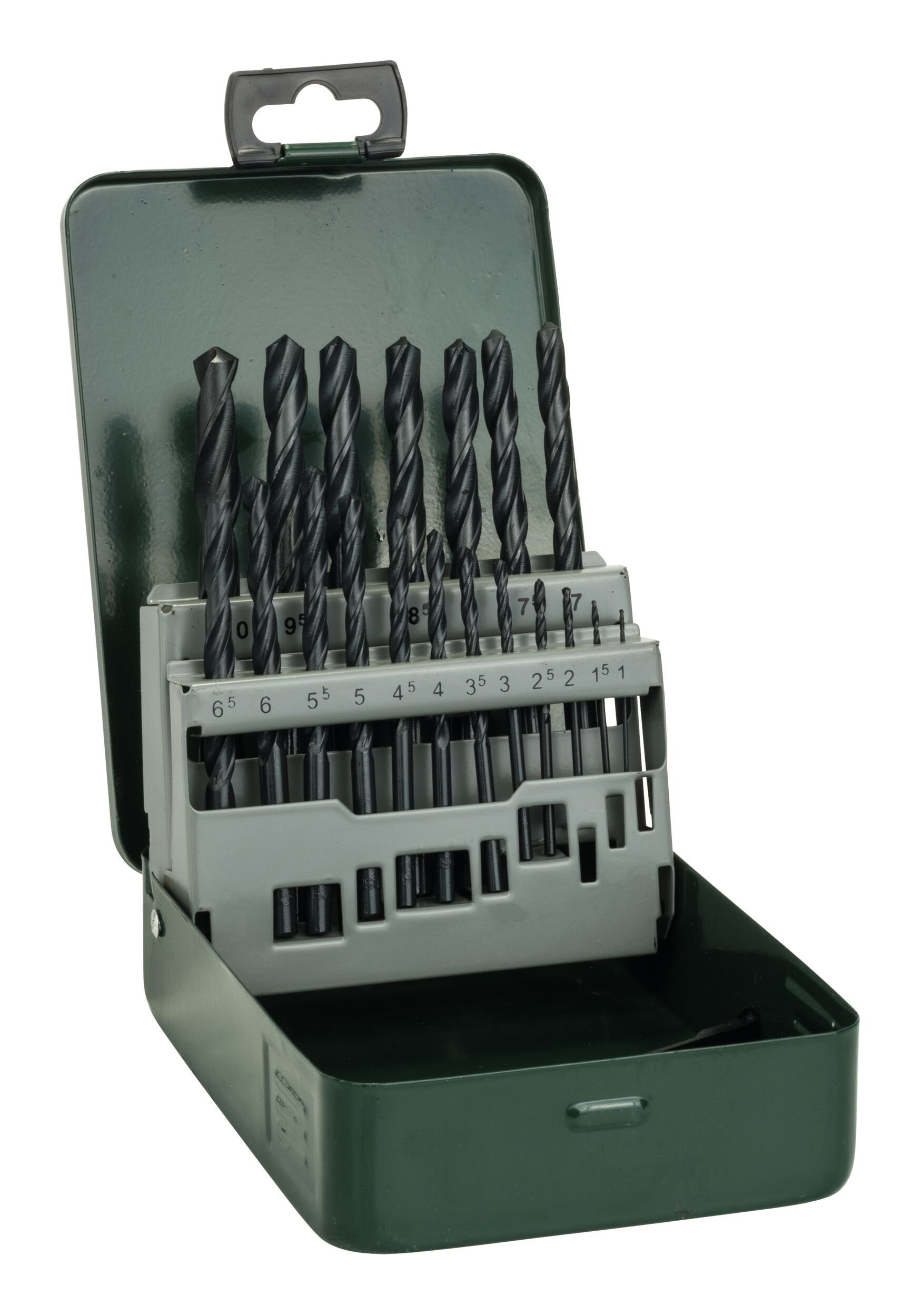 BOSCH Metallbohrer Promoline, (19 Teile), Set HSS-R in Metallkassette - 1 - 10 mm, 19-teilig
