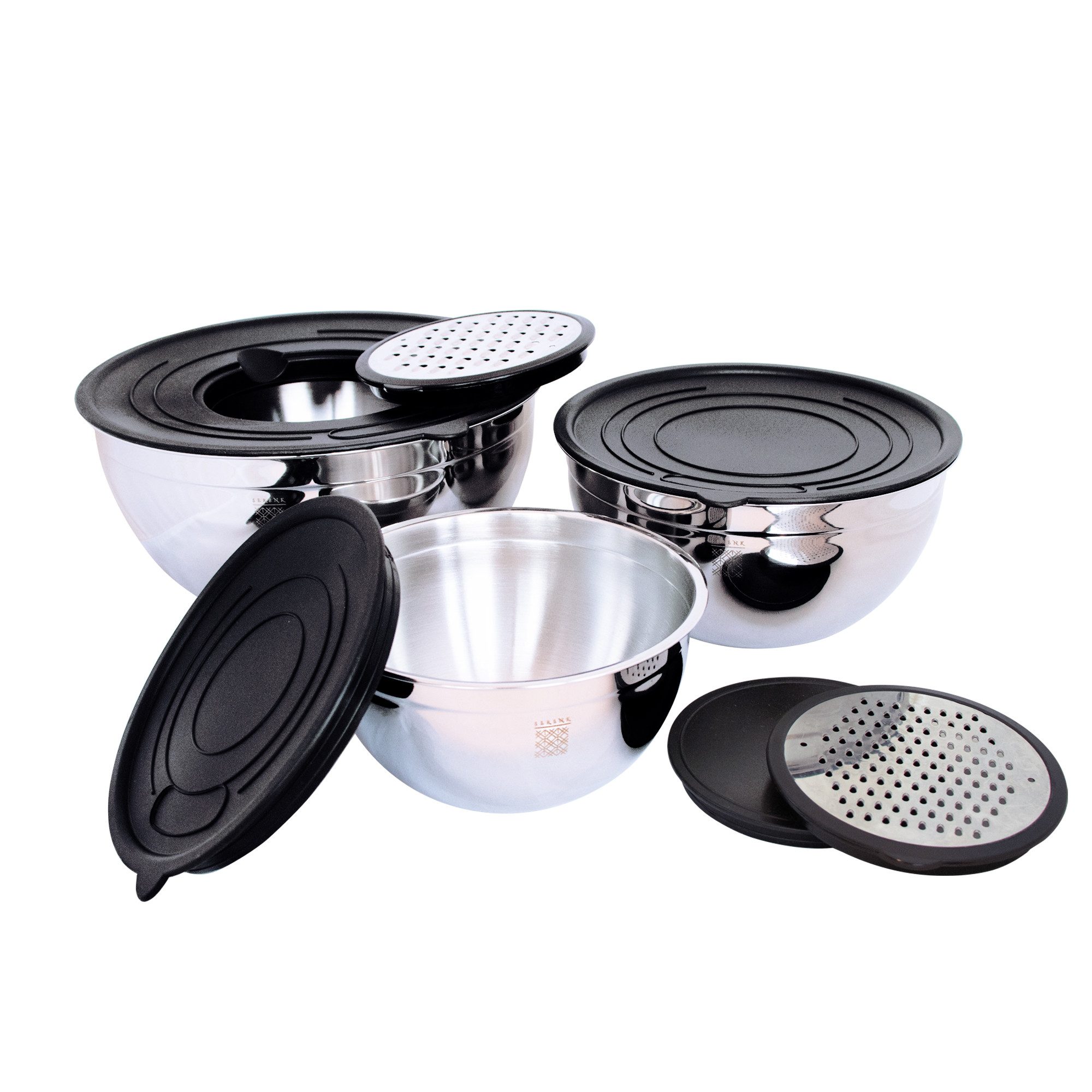 SERENK Salatschüssel Serenk Modernist Schüssel Set mit Deckel, Salatschüssel, 9-Teilig, Mad