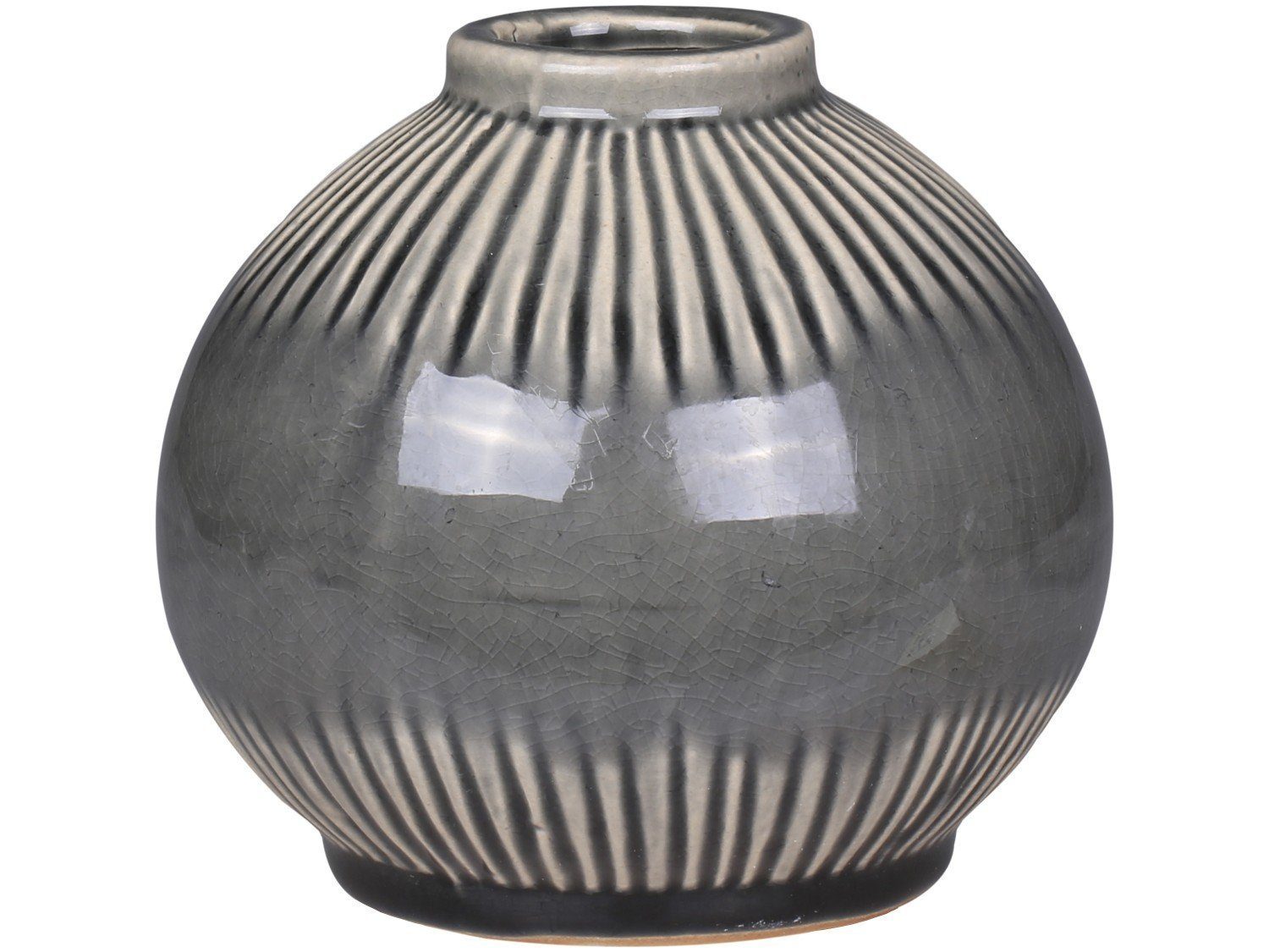 Chic Antique Dekovase Vase gestreiftem Muster