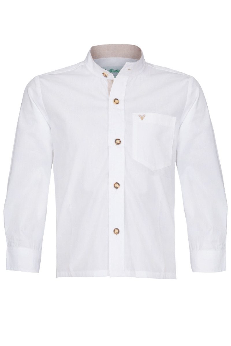 Isar-Trachten Trachtenhemd Kinderhemd - MAXL - weiß/beige