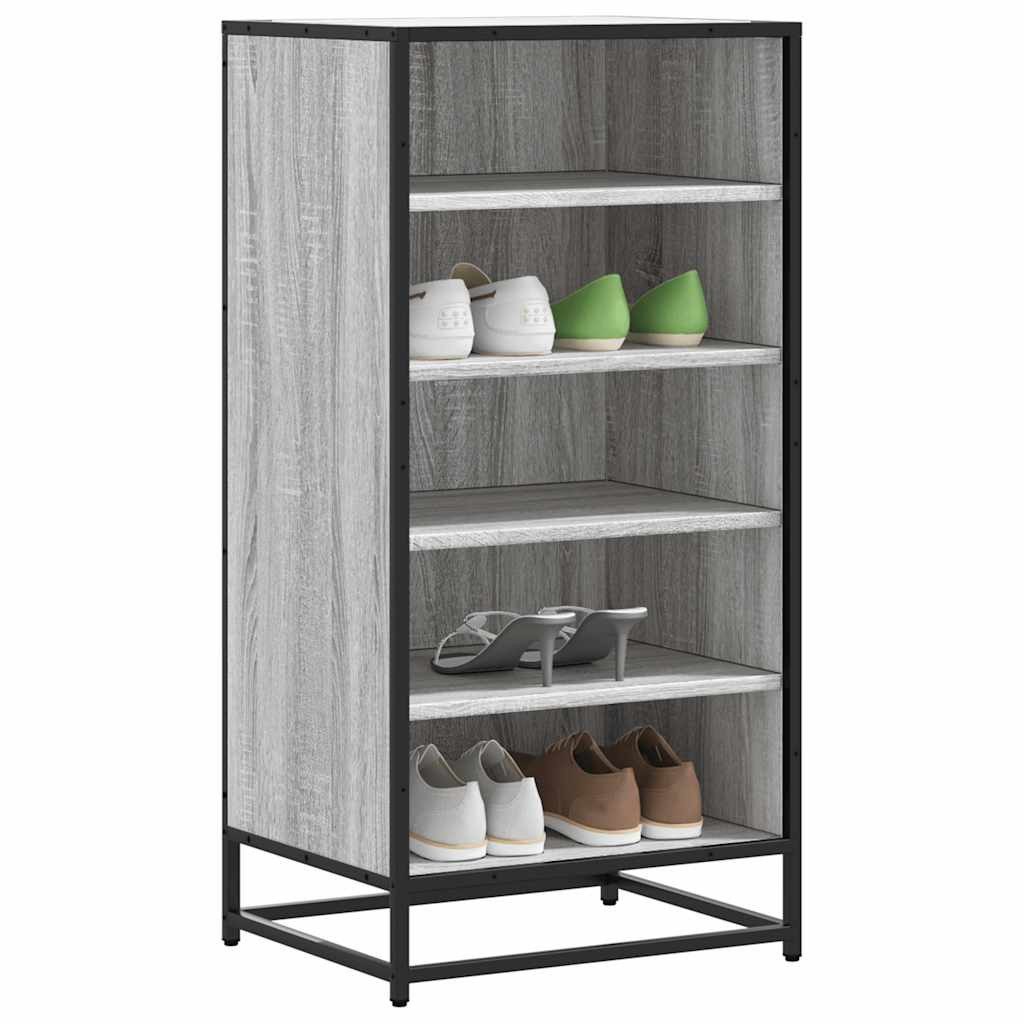 vidaXL Schuhregal Schuhregal Grau Sonoma 48x38x97,5 cm Holzwerkstoff, 1-tlg.