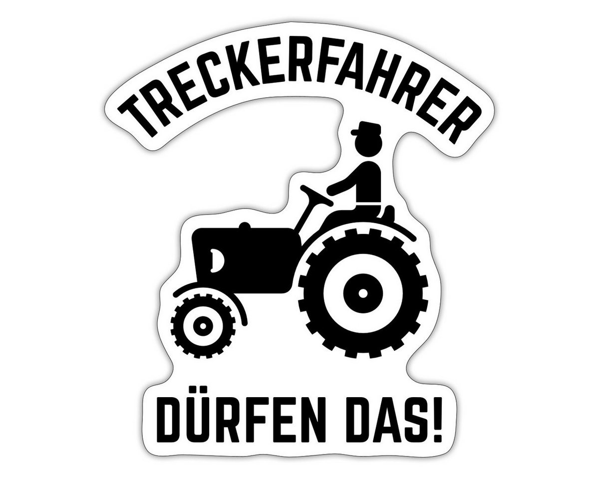 Spreadshirt Aufkleber Treckerfahrer Dürfen Das Lustiger Spruch Traktor Sticker Aufkleber