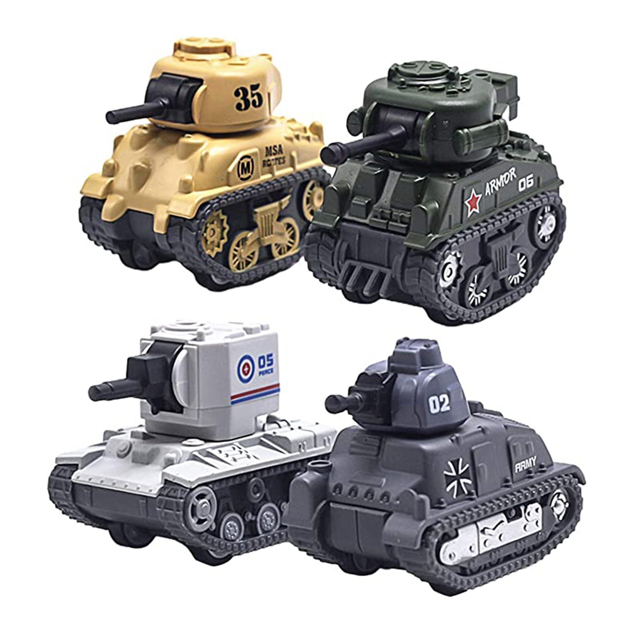 Kind Ja Spielzeug-LKW Kinderspielzeug,Trolley,militärisches  Modellspielzeug,4pc, Reibungsantrieb,Festung mit 360°-Drehung