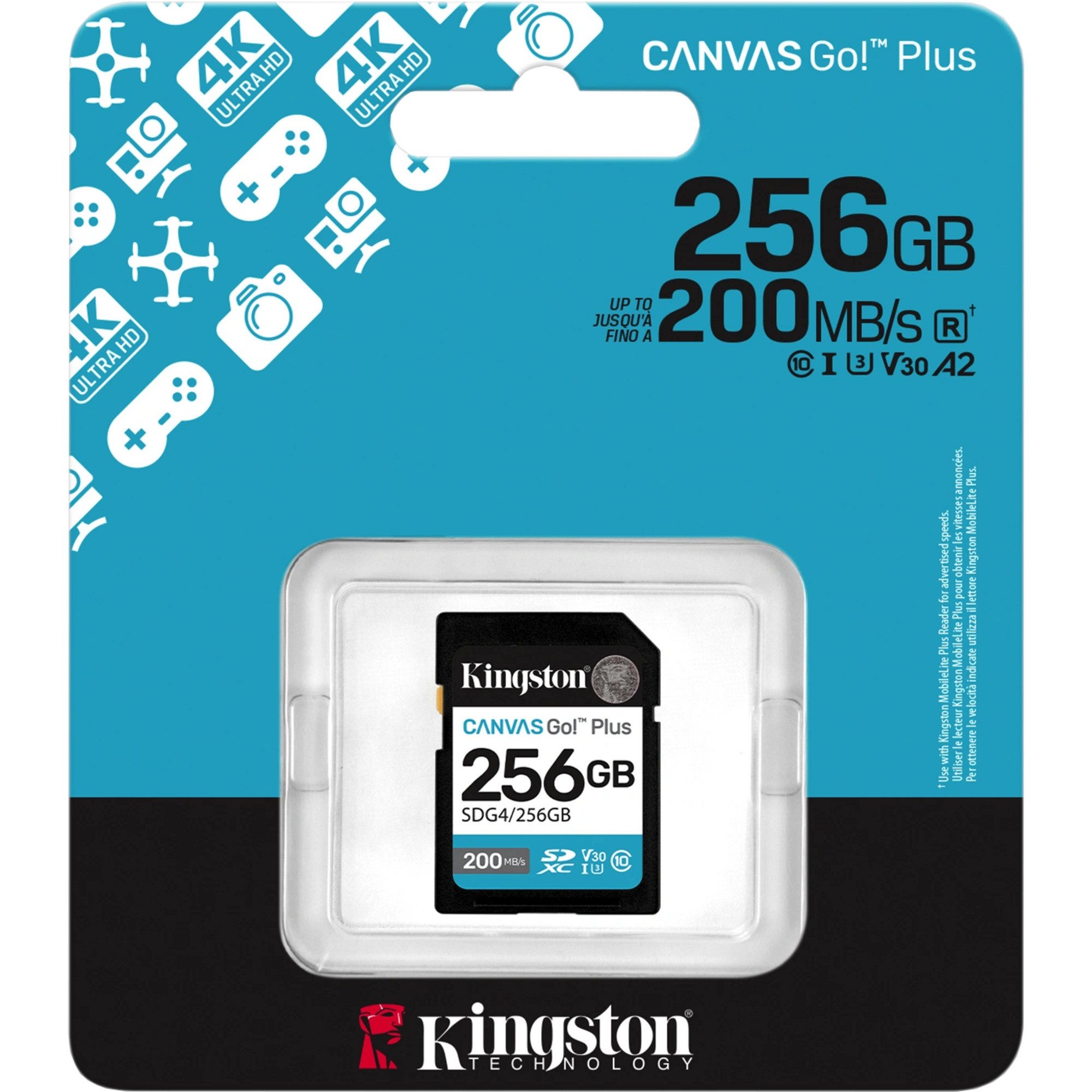 Kingston Kingston Canvas Go! Plus 256GB SDXC, externer Speicher (256 GB GB)