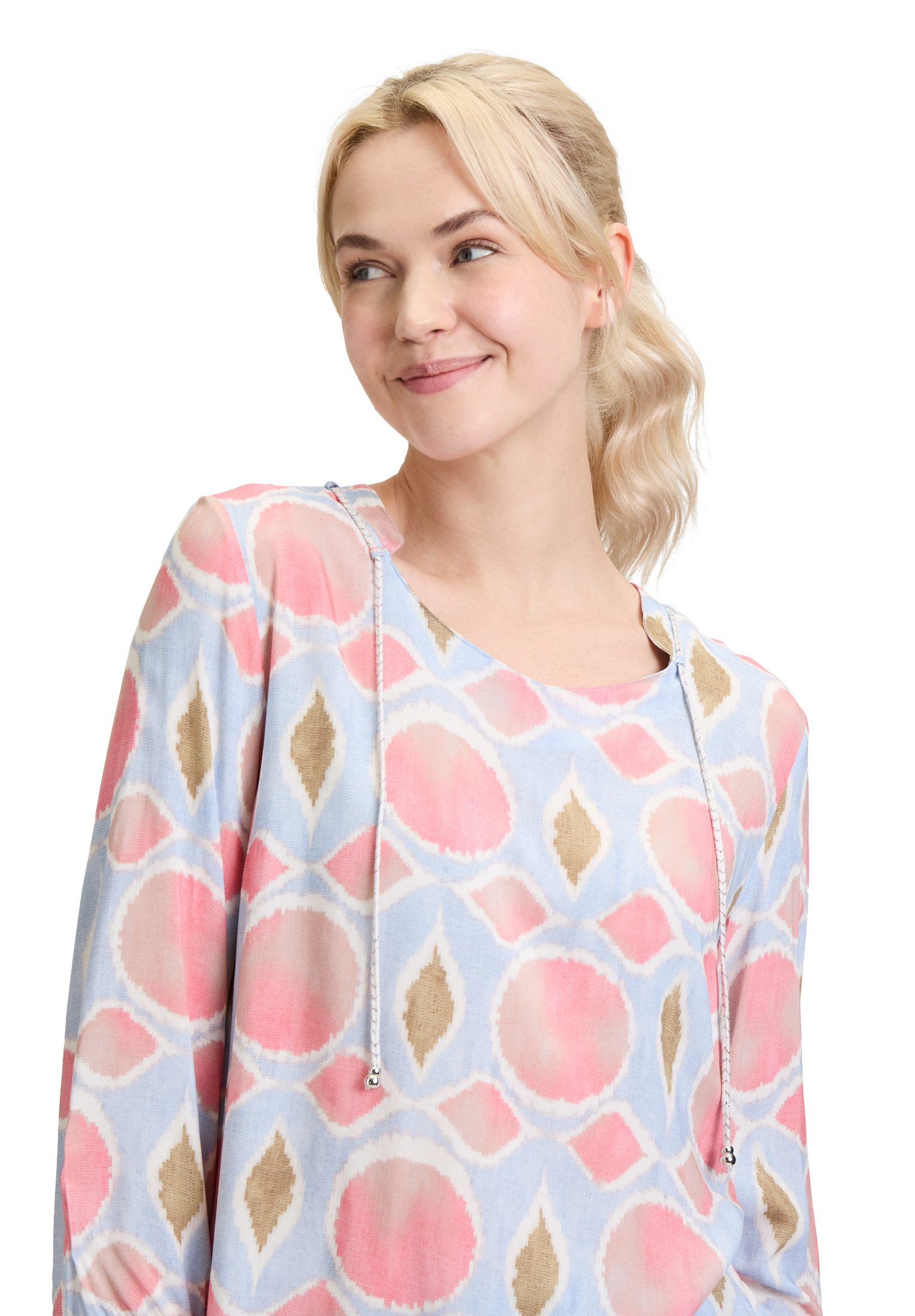 Cartoon Shirtbluse Damen mit Schnürung