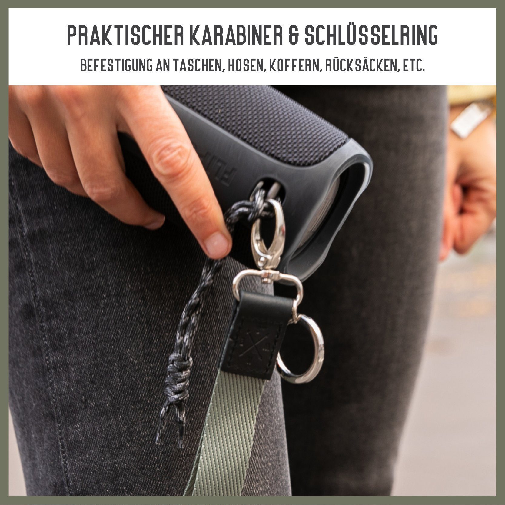 Things of Happiness Schlüsselanhänger Schlüsselband kurz mit Schlüsselring und Karabiner, kurzes Lanyard, Geschenk
