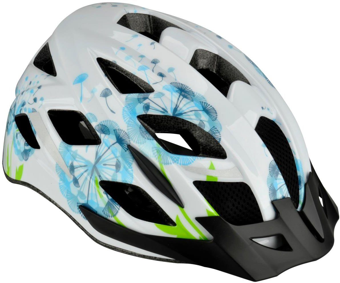 FISCHER Fahrrad Fahrradhelm Urban Flower S/M, Verstellbarer Innenring-System, mit beleuchtetem Innenring-System