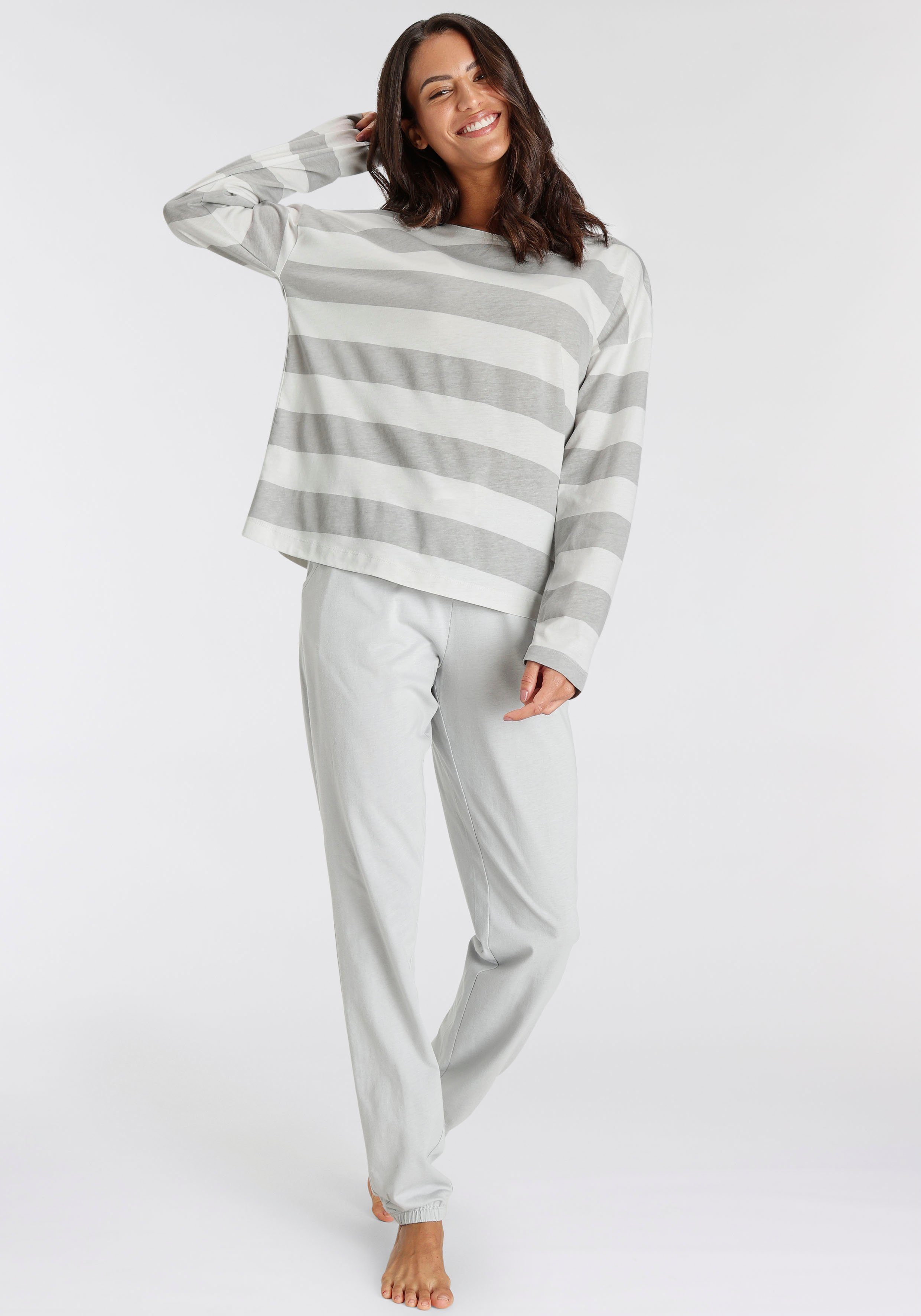 bequemer Weite s.Oliver in grau Pyjamahose