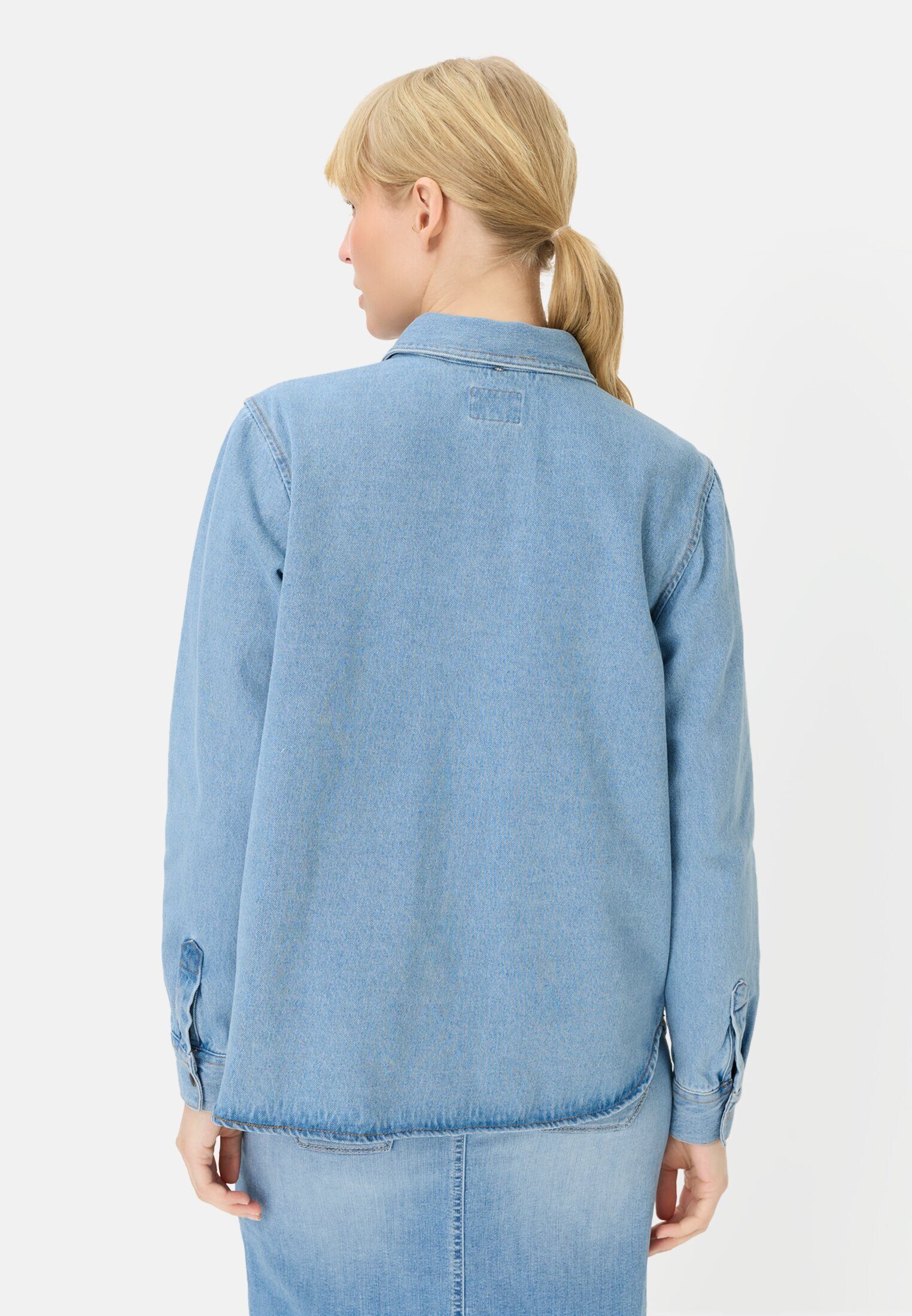 camel active Jeansbluse mit Knopfleiste Langarm