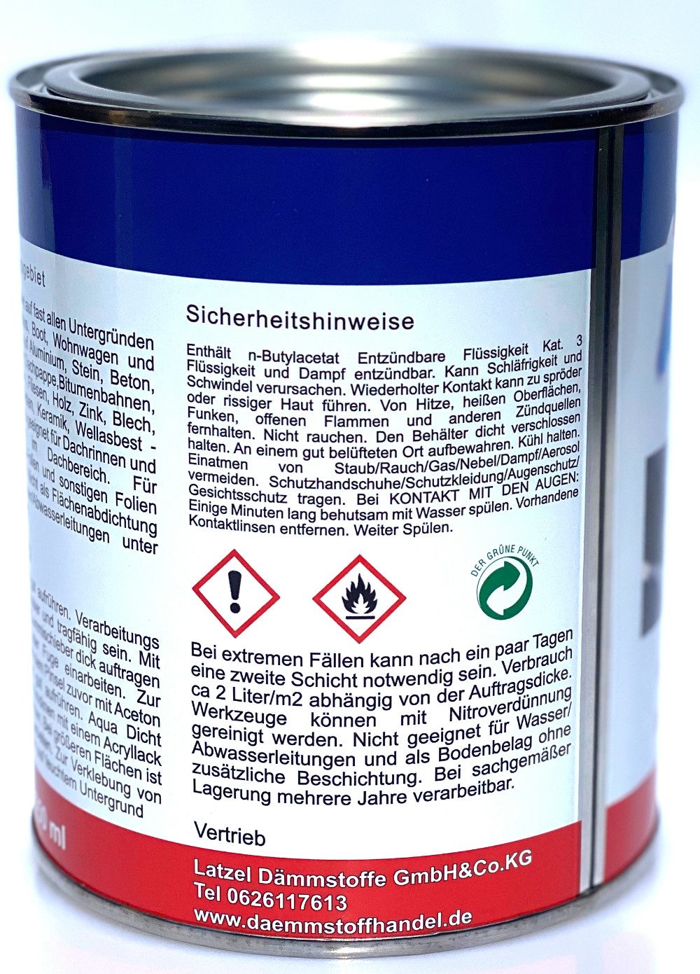 Baden Chemie Dichtstoff Aqua Dicht - Dose 1 Kg, Synthesekautschuk, gebrauchsfertig, haftet auf fast allen Untergründen – Bild 4 von 4
