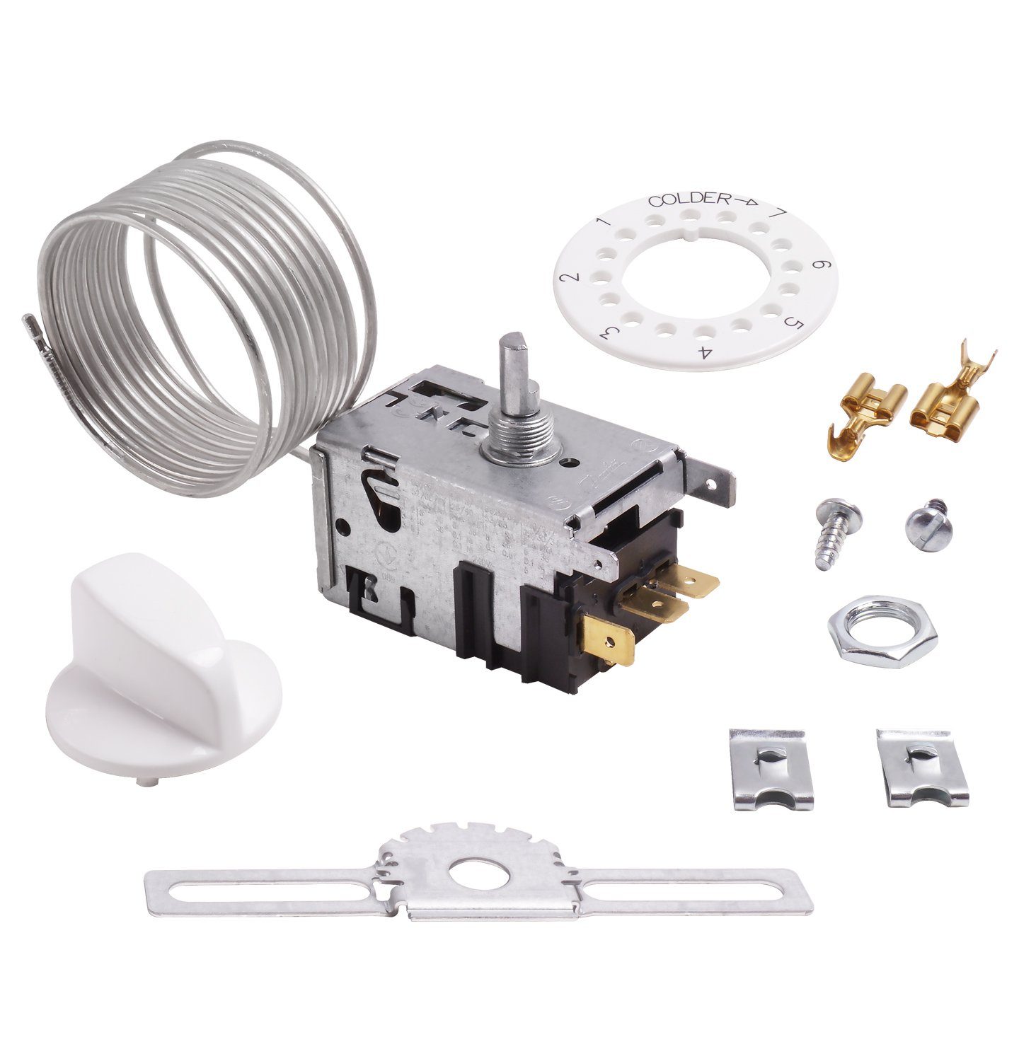 VIOKS Thermodetektor Thermostat universal Servicekühlthermostat, für Kühlschrank