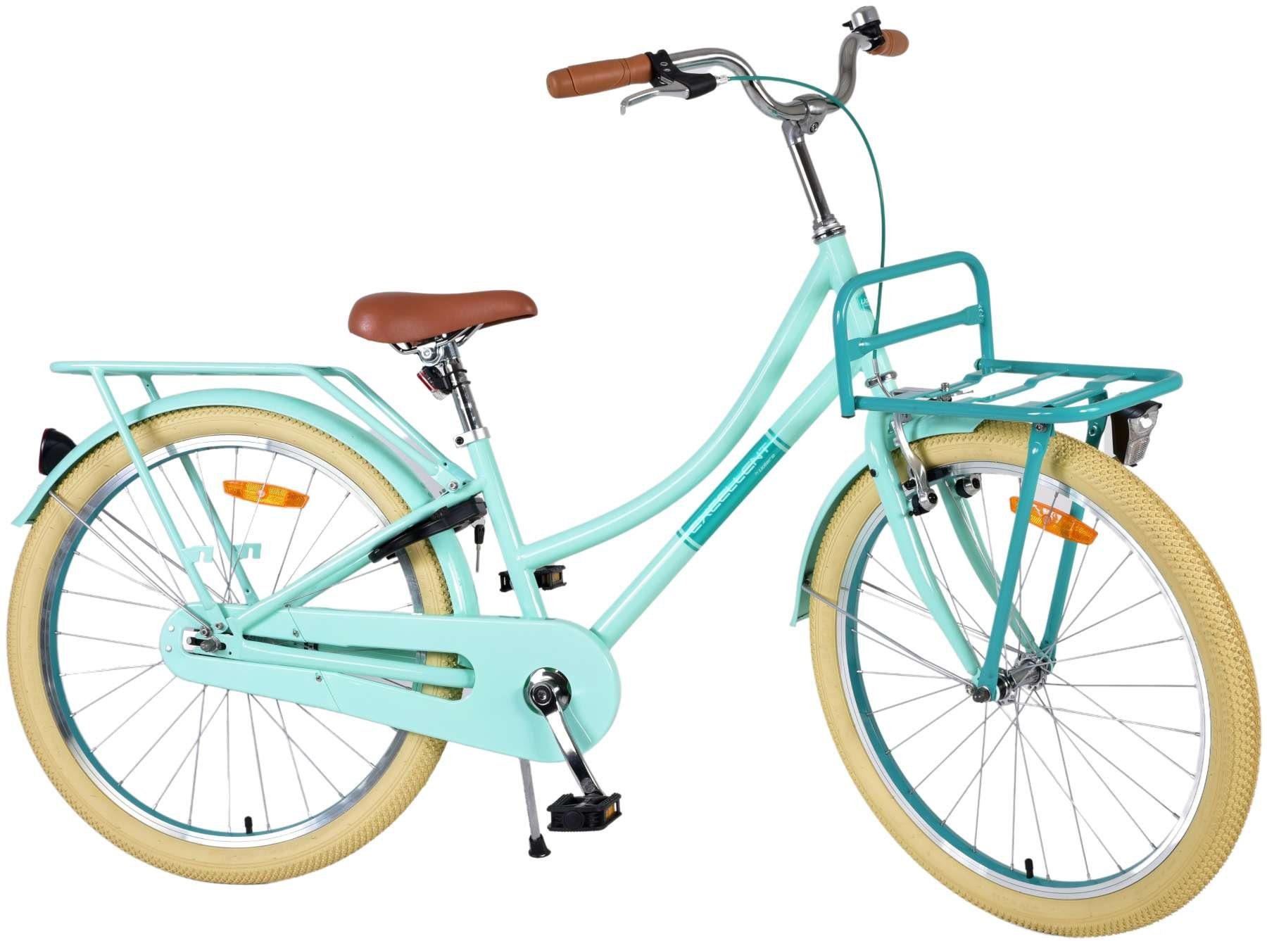 TPFSports Kinderfahrrad Volare Excellent 24 Zoll mit Rücktritt + Handbremse, 1 Gang, (Mädchen Fahrrad - Rutschfeste Sicherheitsgriffe), Kinder Fahrrad 24 Zoll mit Ständer Laufrad Mädchen Kinderrad