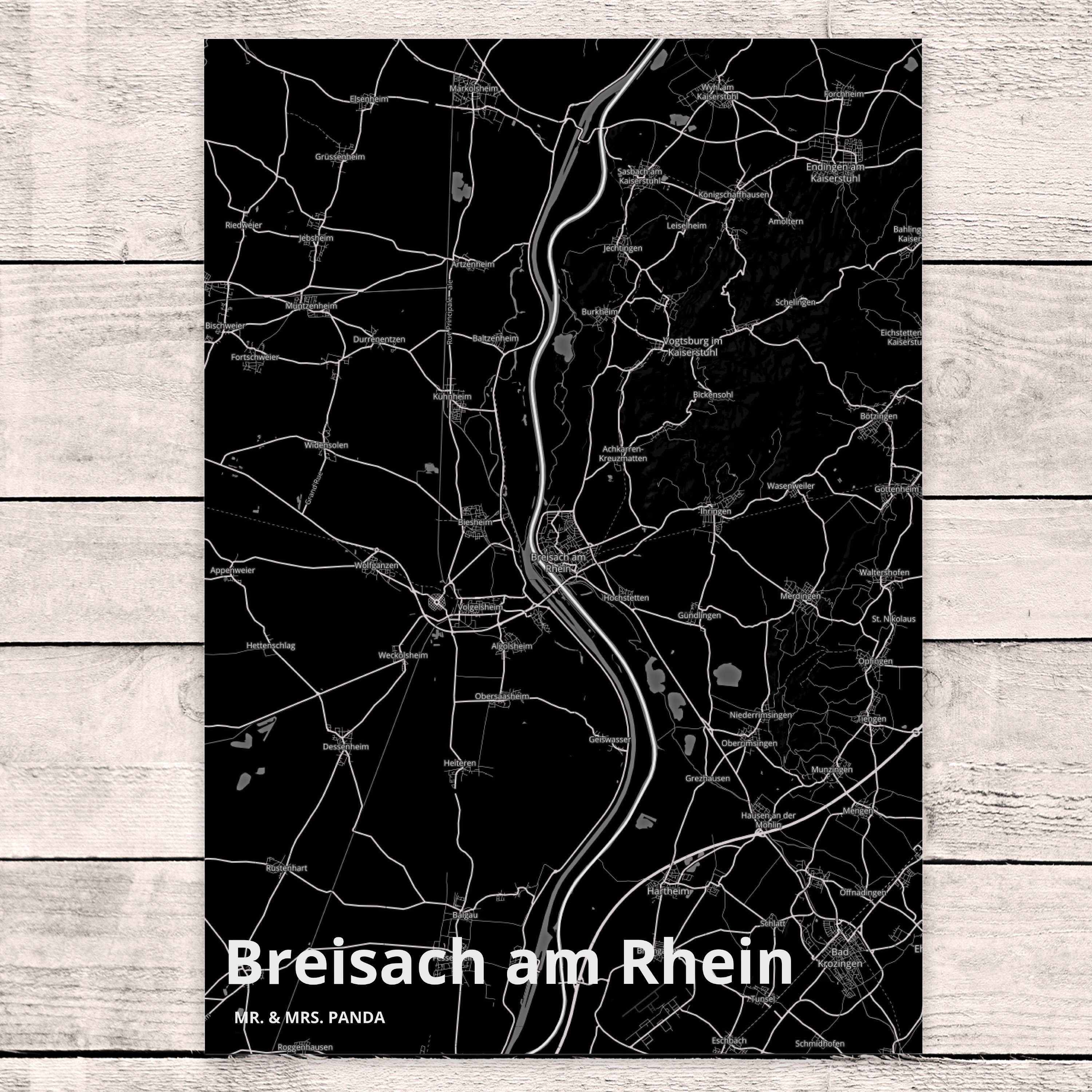 Mr. & Mrs. Ansichtskarte am Postkarte Geschenk, - Stadt, Einladung, Panda Breisach Städte, Rhein