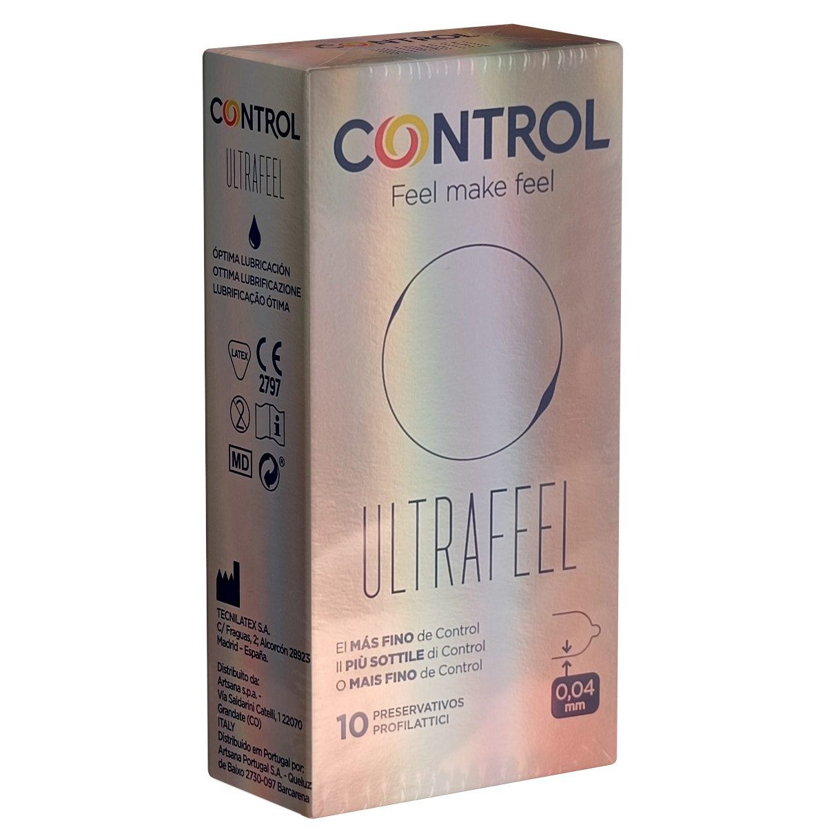 CONTROL CONDOMS Kondome Ultra Feel Packung mit, 10 St., gefühlsechte Kondome, ultradünne Kondome mit 30% weniger Wandstärke