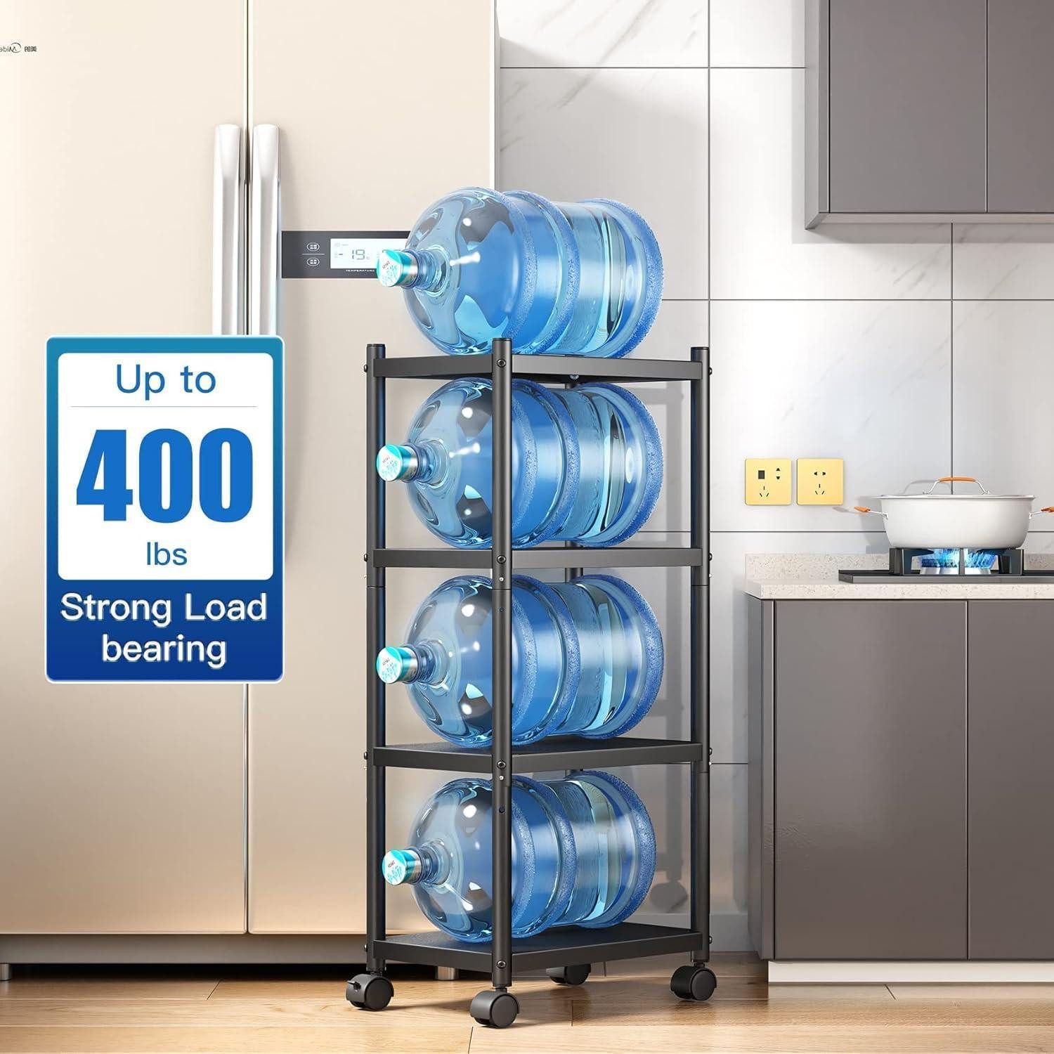 LuxusKollektion Standregal Standregal Metallregal Küchenregal Rollen 5 Etagen 4 Tier