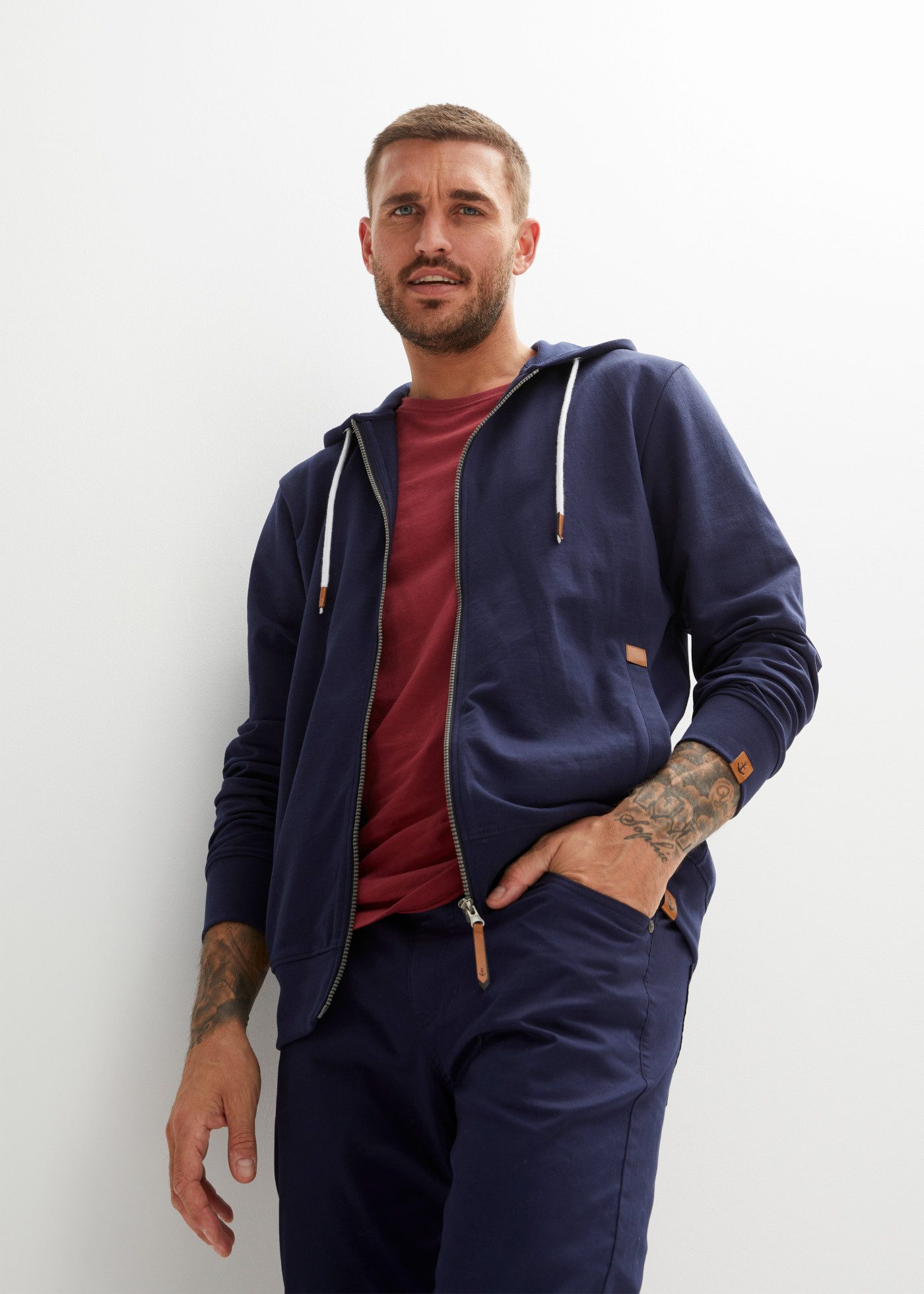 bonprix Kapuzensweatjacke Regular Fit, mit Kapuze