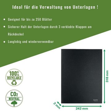 LEITZ Abheftstreifen Recycle, Jurismappe, 100% recycelbar, für bis zu 250 Blatt im A4 Format