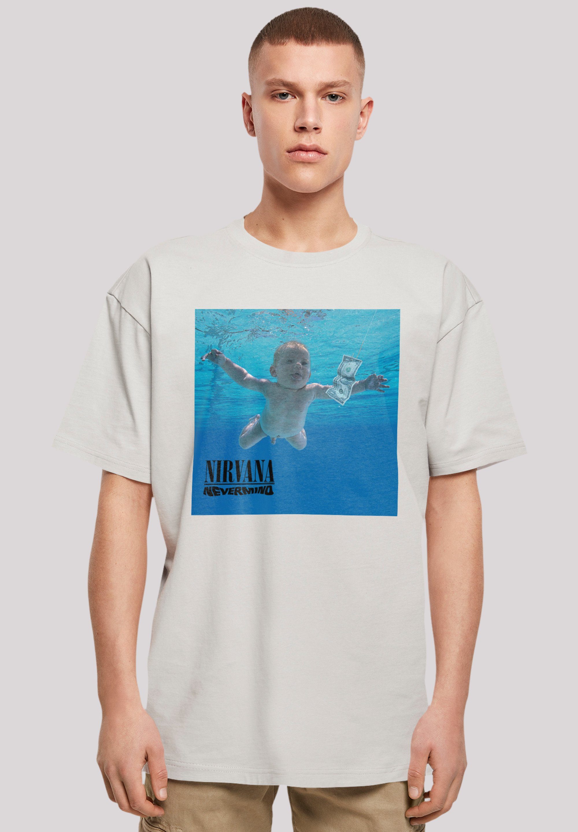 F4NT4STIC T-Shirt Nirvana Rock Band Nevermind Album Premium Qualität lightasphalt