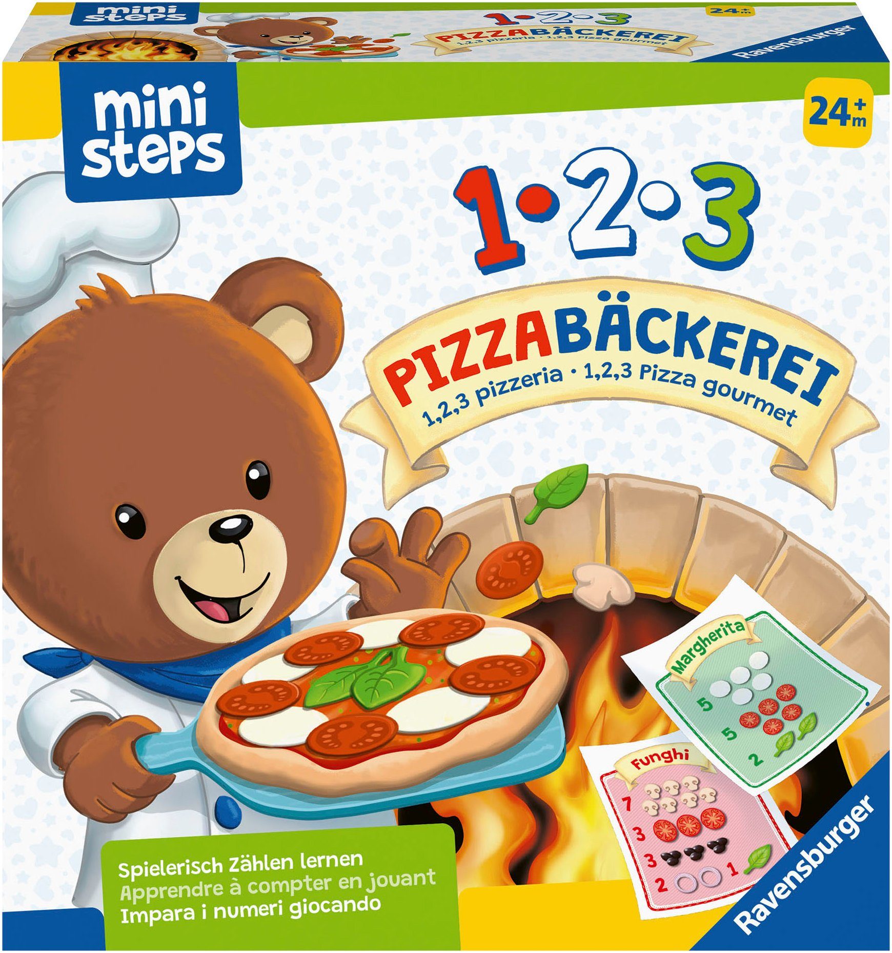 Ravensburger Spiel, 1, 2, 3 Pizzabäckerei, Made in Europe, FSC® - schützt Wald - weltweit