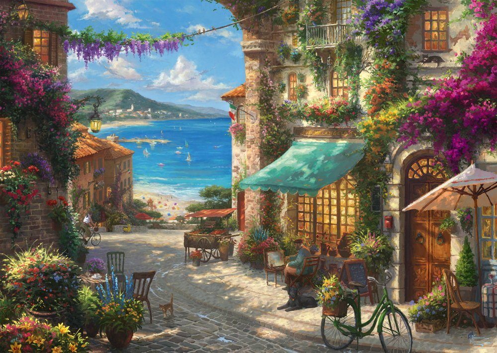 Schmidt Spiele Puzzle Puzzle Thomas Kinkade Café an der italienischen Rivie günstig online kaufen
