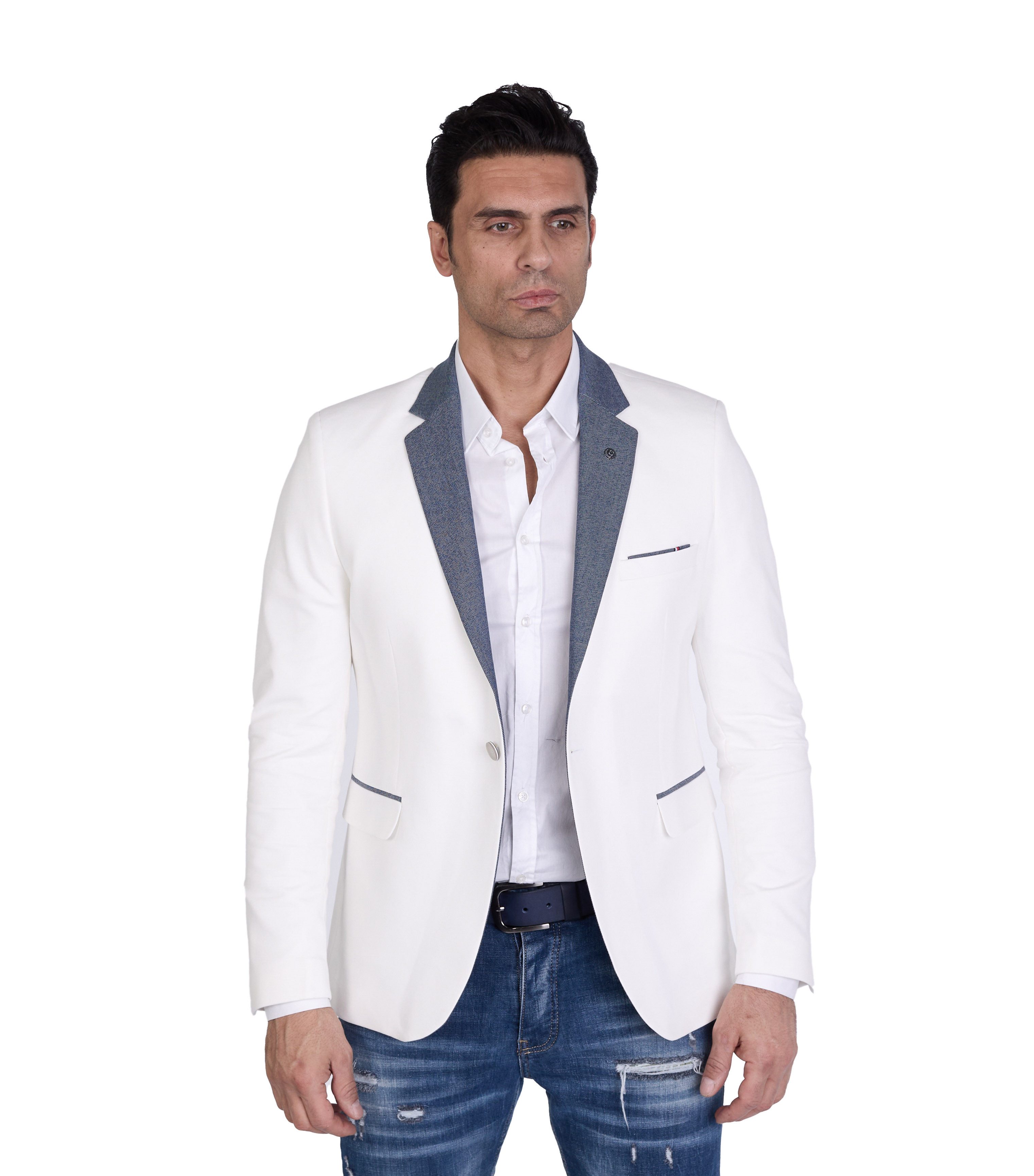 Denim Distriqt Jerseysakko in Slim Fit günstig online kaufen