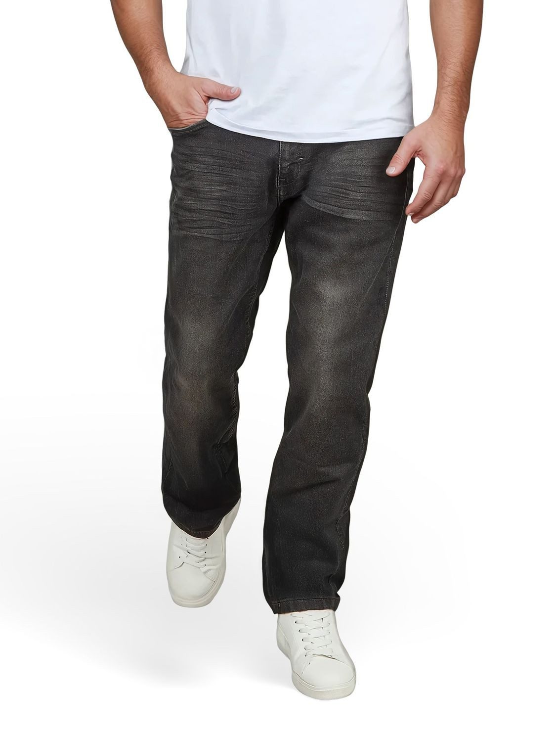 DENIMFY Straight-Jeans Herren Jeanshose DFAlvin Straight Fit Denim Hose mit Stretch