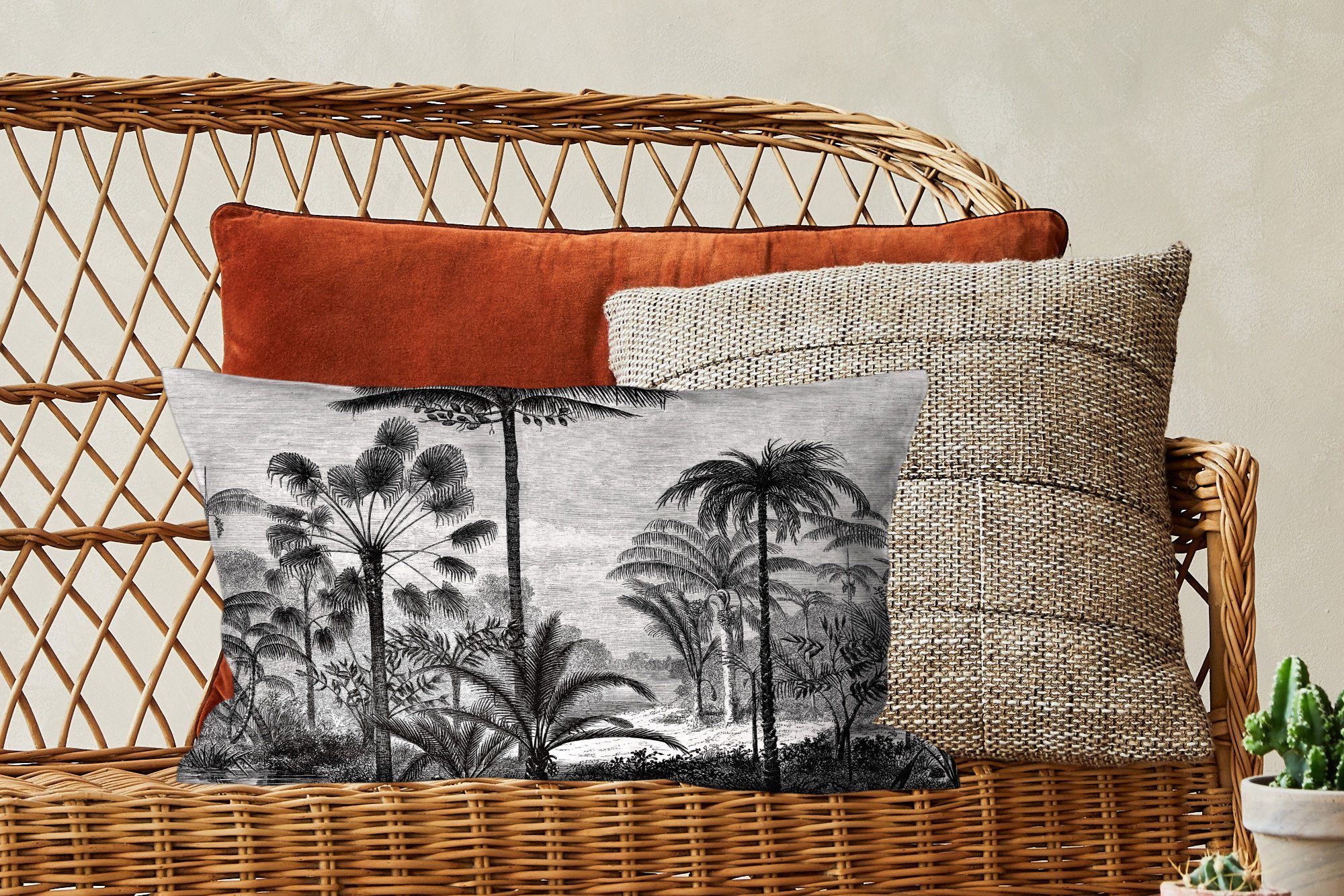 MuchoWow Dekokissen Design - Bäume Dekoration, Schlafzimmer - Botanisch, Natur Pflanzen Zierkissen, - Dekokissen Wohzimmer mit Füllung, 