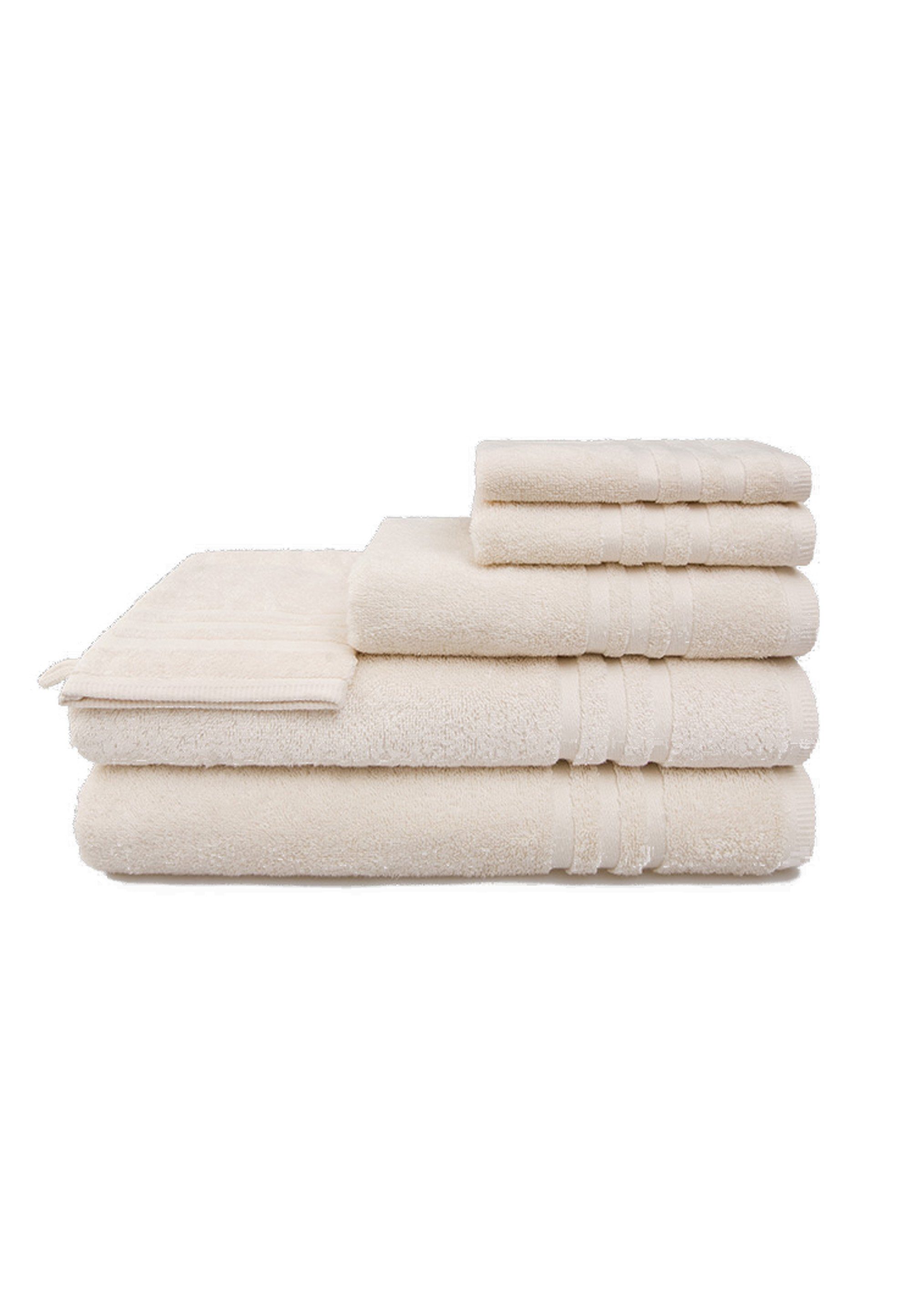 grace grand spa Handtuch Aktion, (1-St), mit Streifen-Bordüre hellbeige